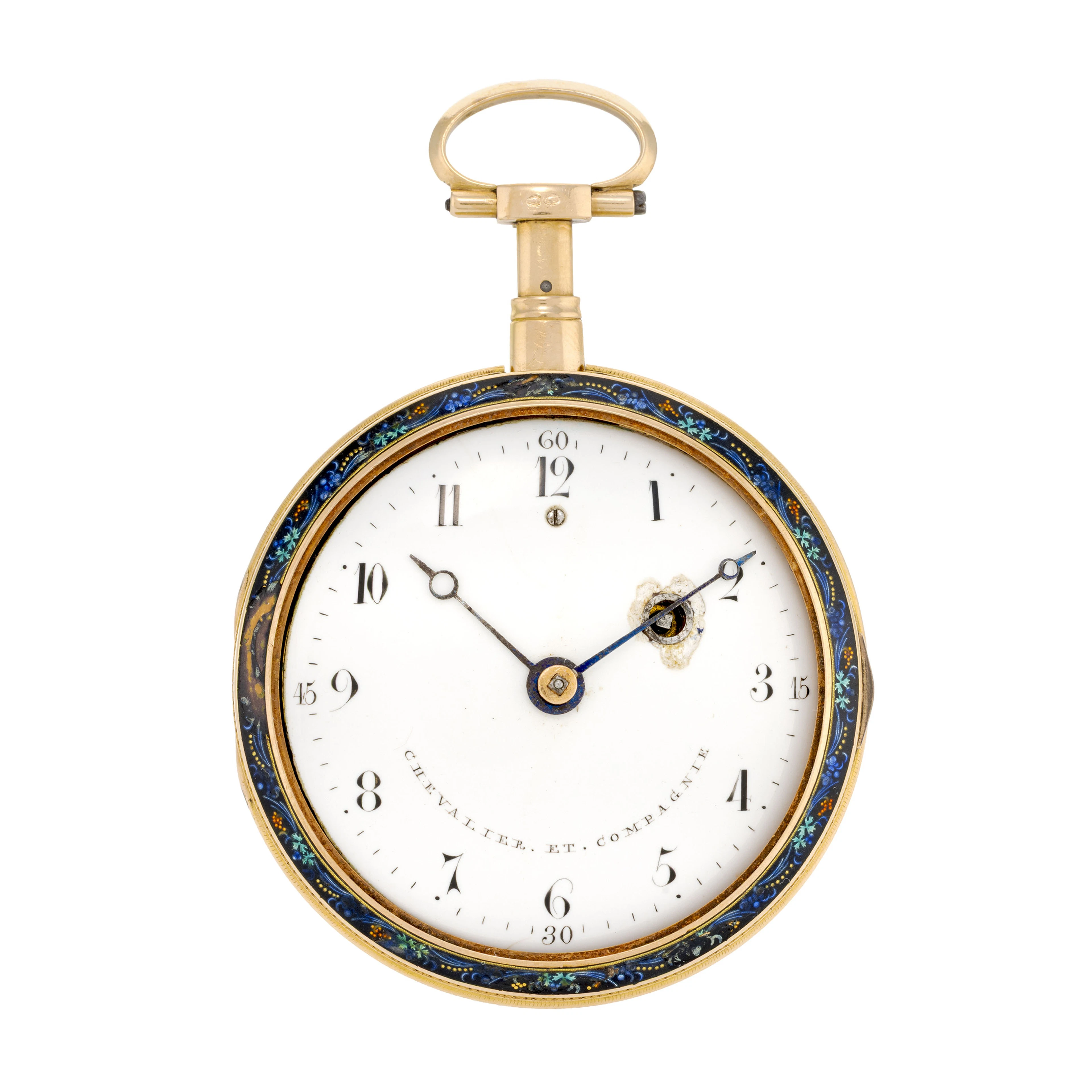 Chevalier et Compagnie, montre de poche à coq en or 750 à répétition