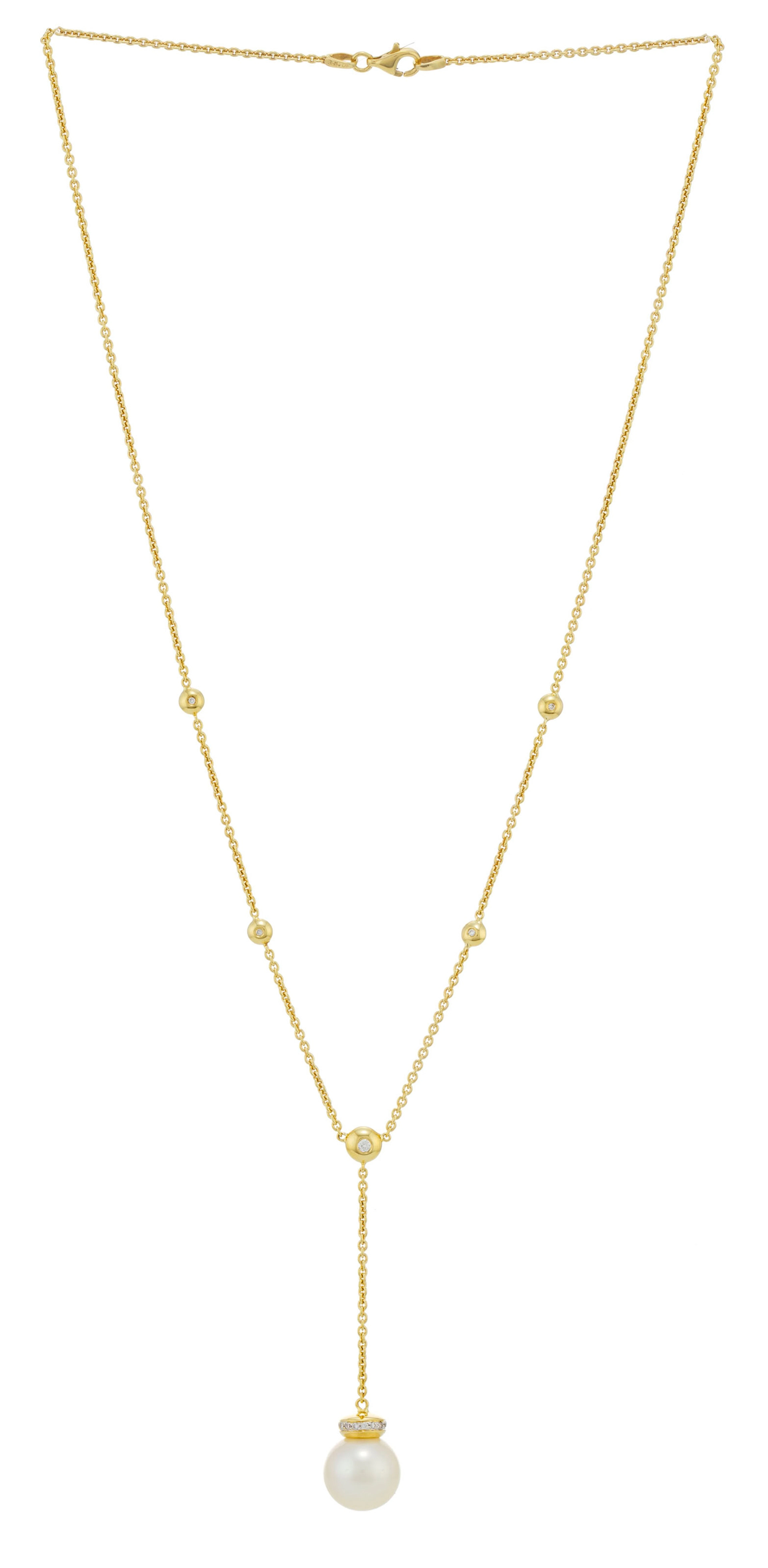 Collier or 750 à maille forçat serti de diamants taille brillant sur