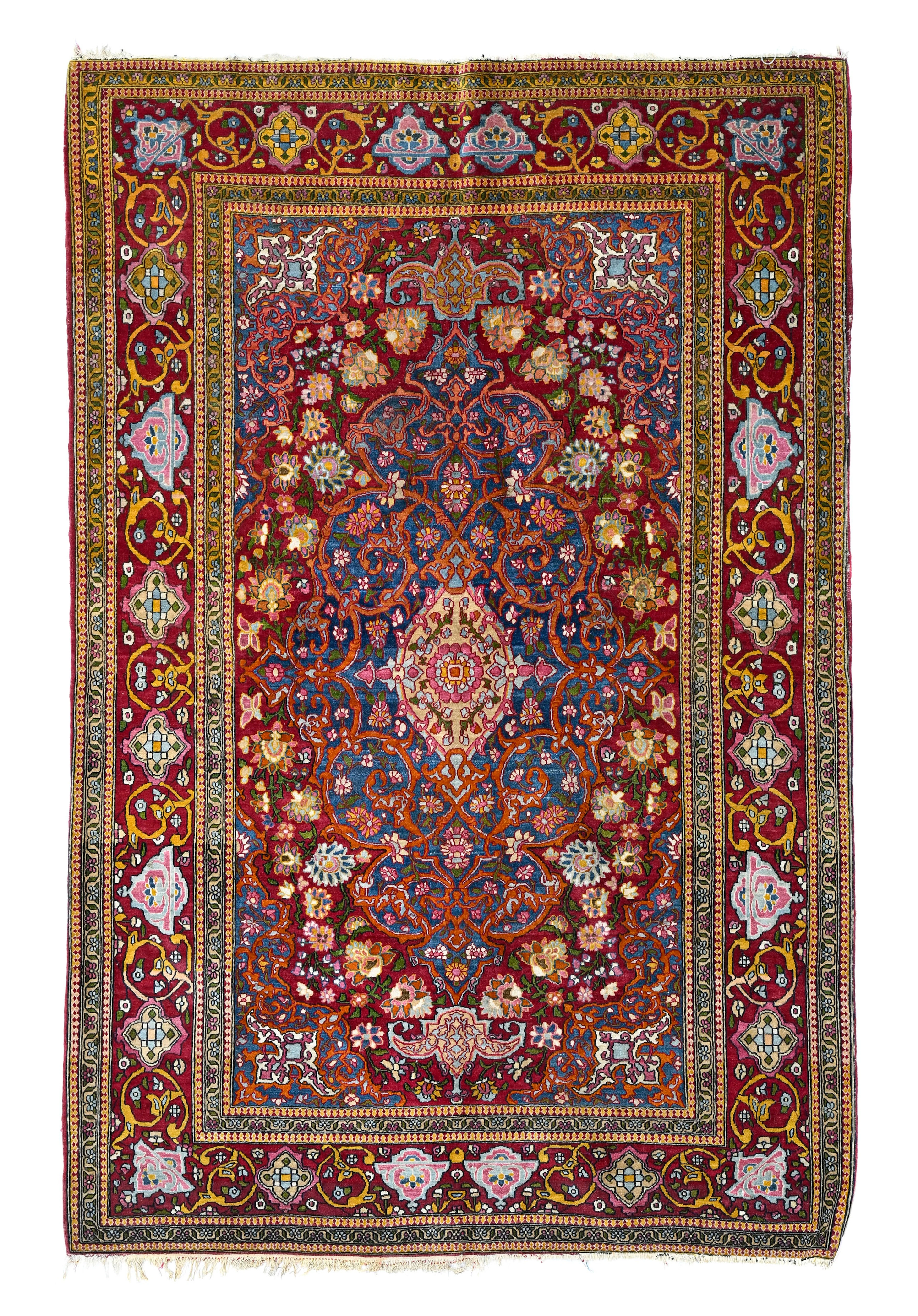 Tapis Ispahan, Iran, 1ère moitié du XXe s., à médaillon central beige