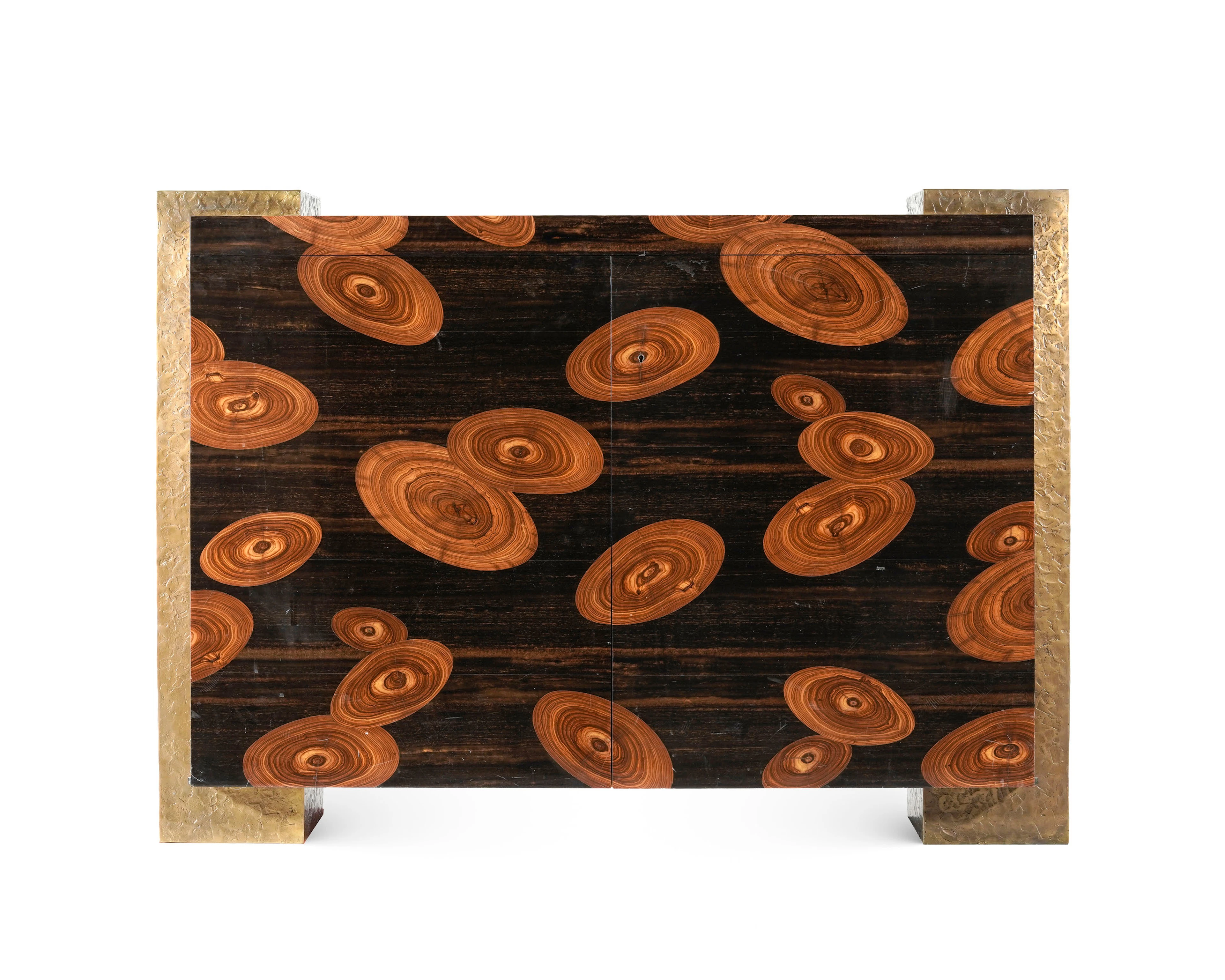 Cabinet Particules par Hervé van der Straeten (né en 1965), en bois