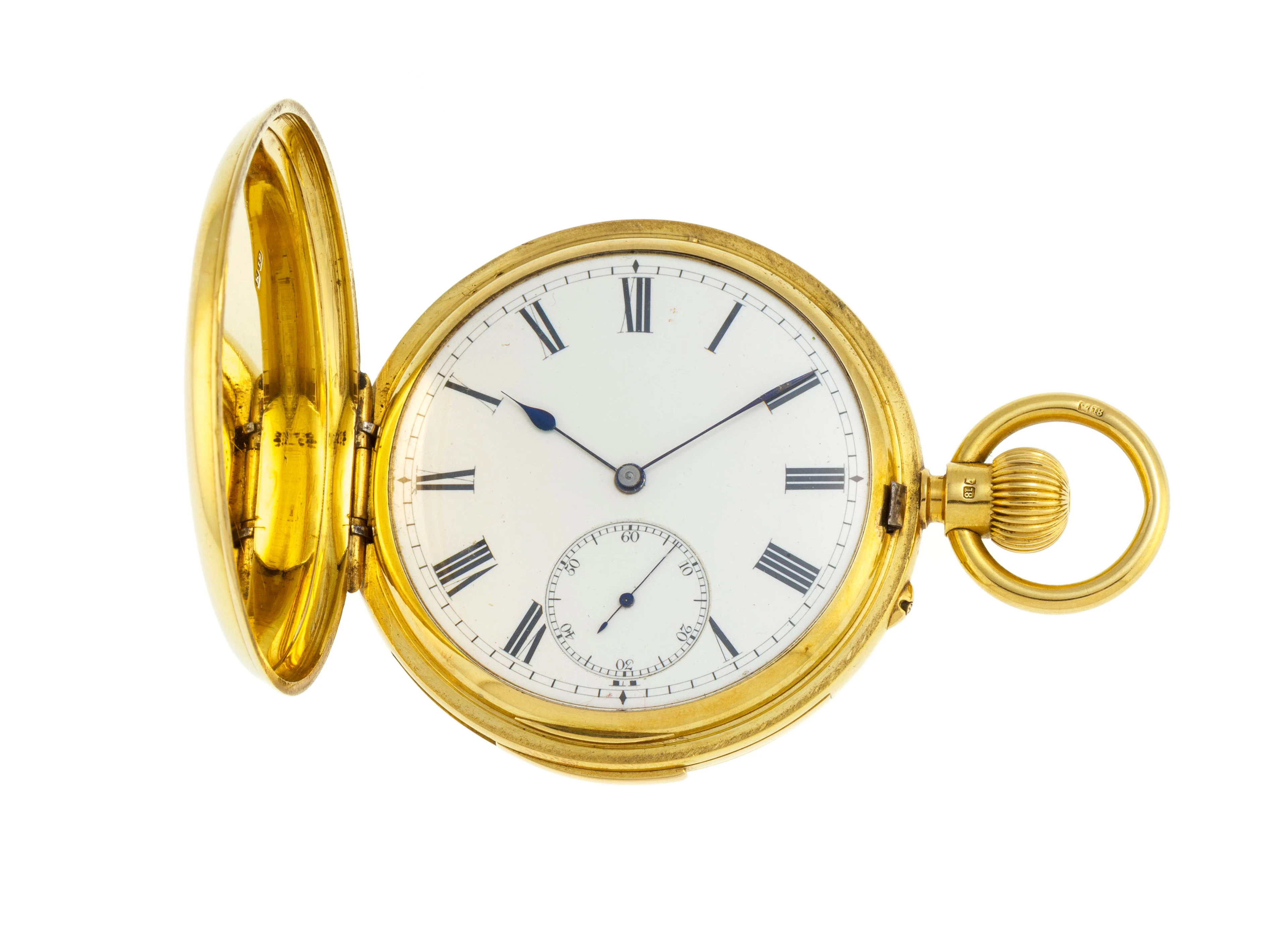 Philip Hart London, montre de poche petite seconde savonnette en or