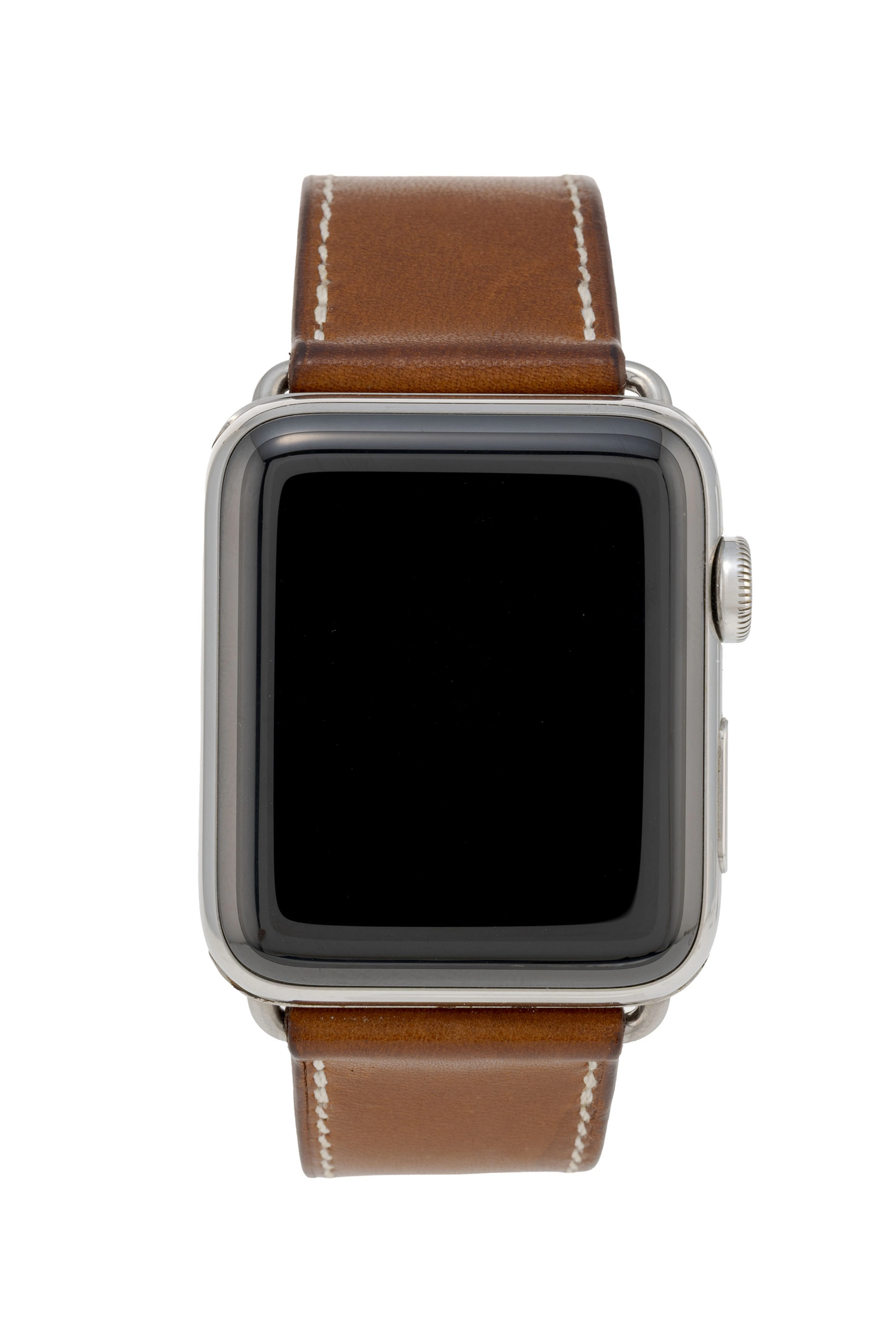 Hermès, Apple Watch, montre connectée en acier et céramique noire