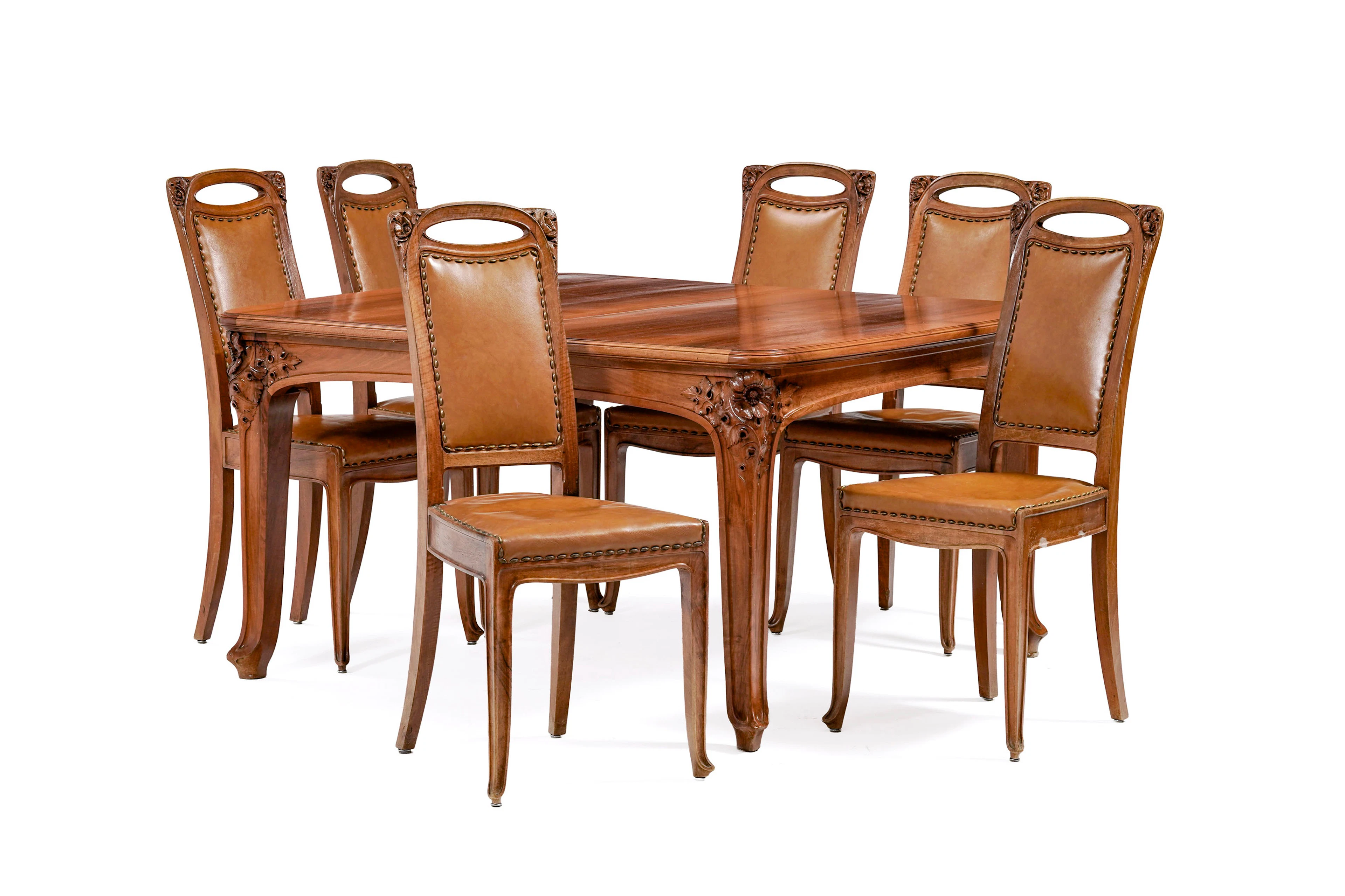 Ensemble de salle à manger, d'époque Art Nouveau, attribué à Louis