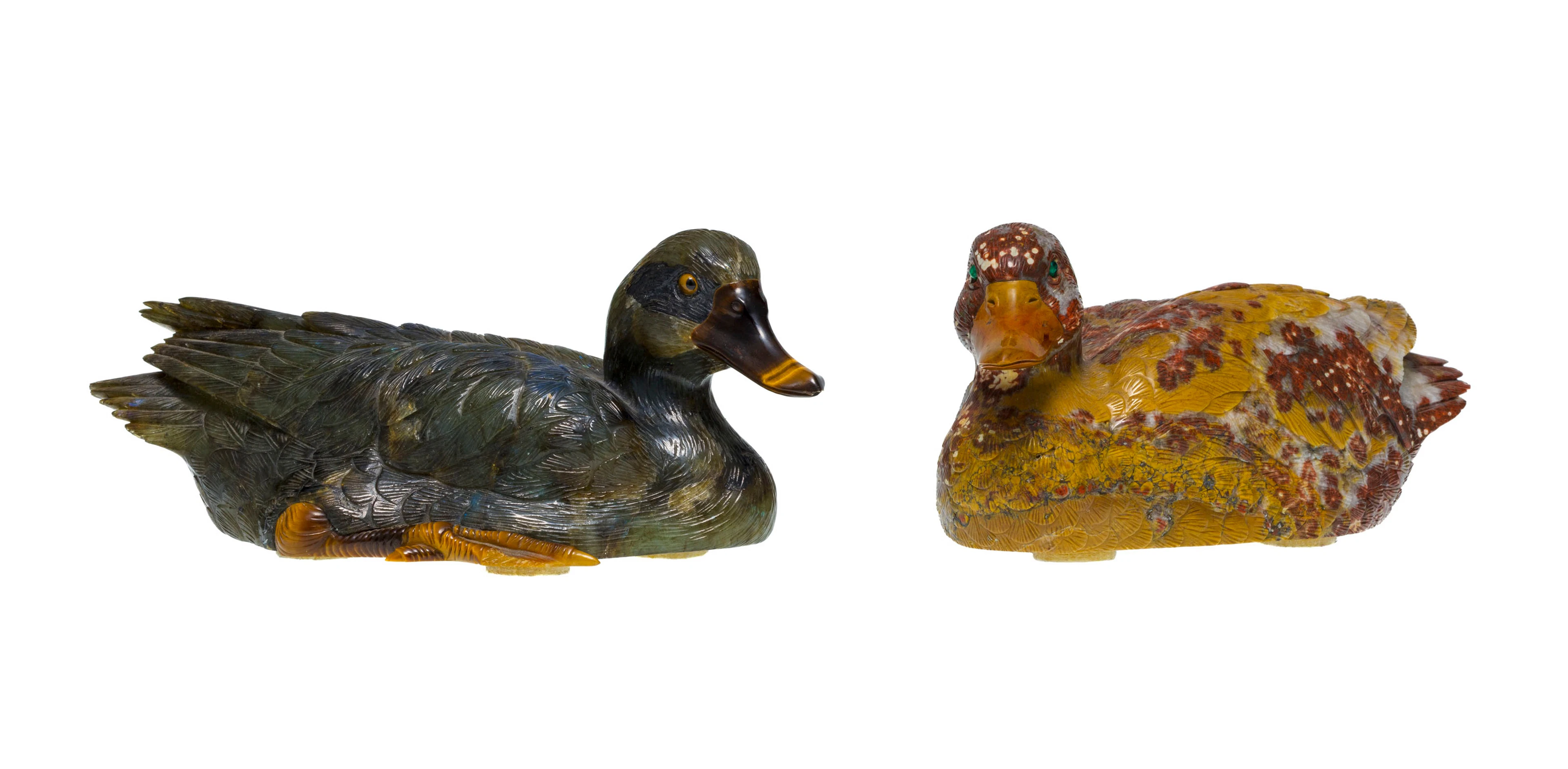 Erwin Klein, ensemble de 2 sculptures représentant des canards, le