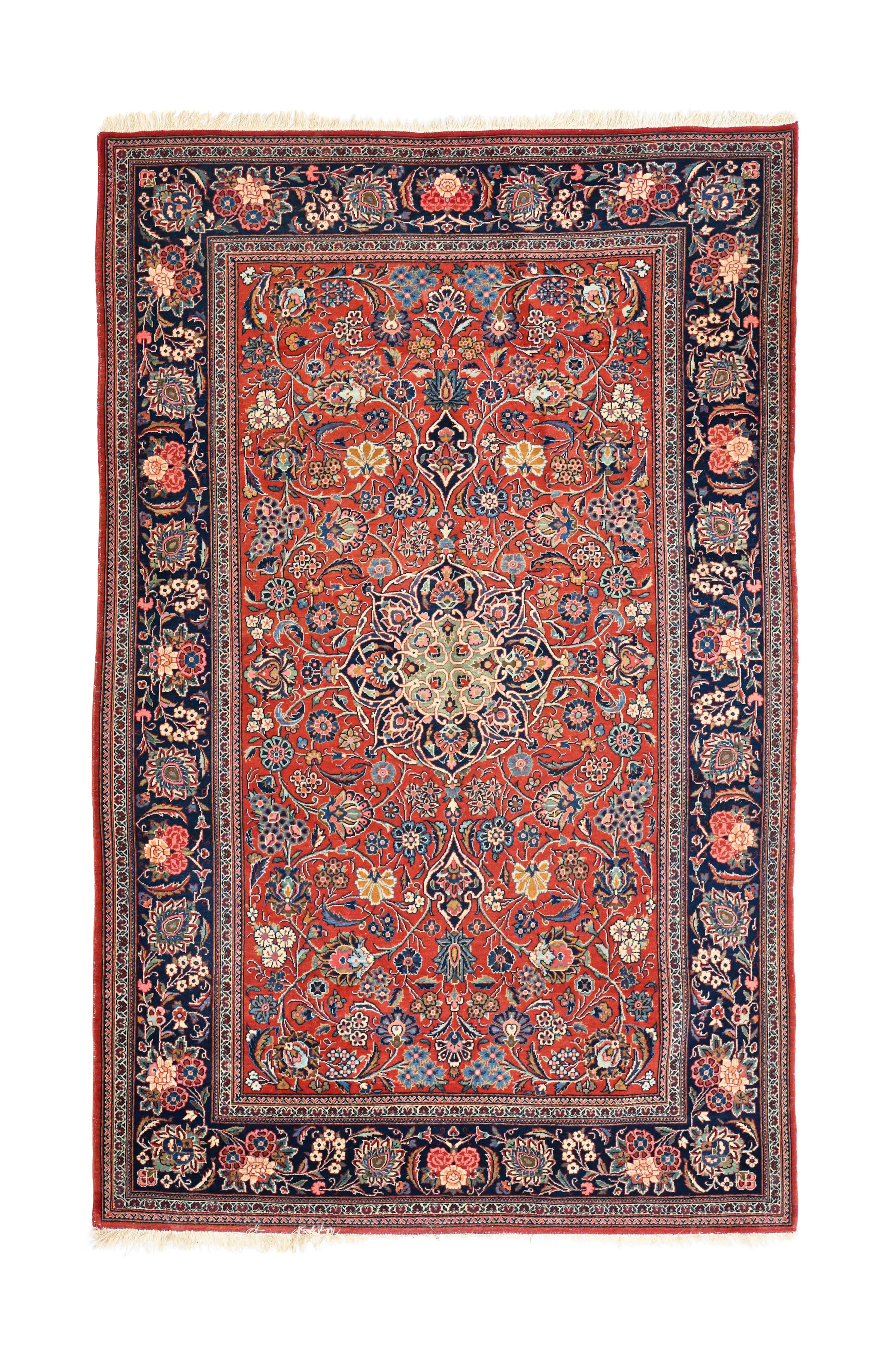 Tapis Kashan, Iran, 3ème quart du XXe s., à médaillon central vert