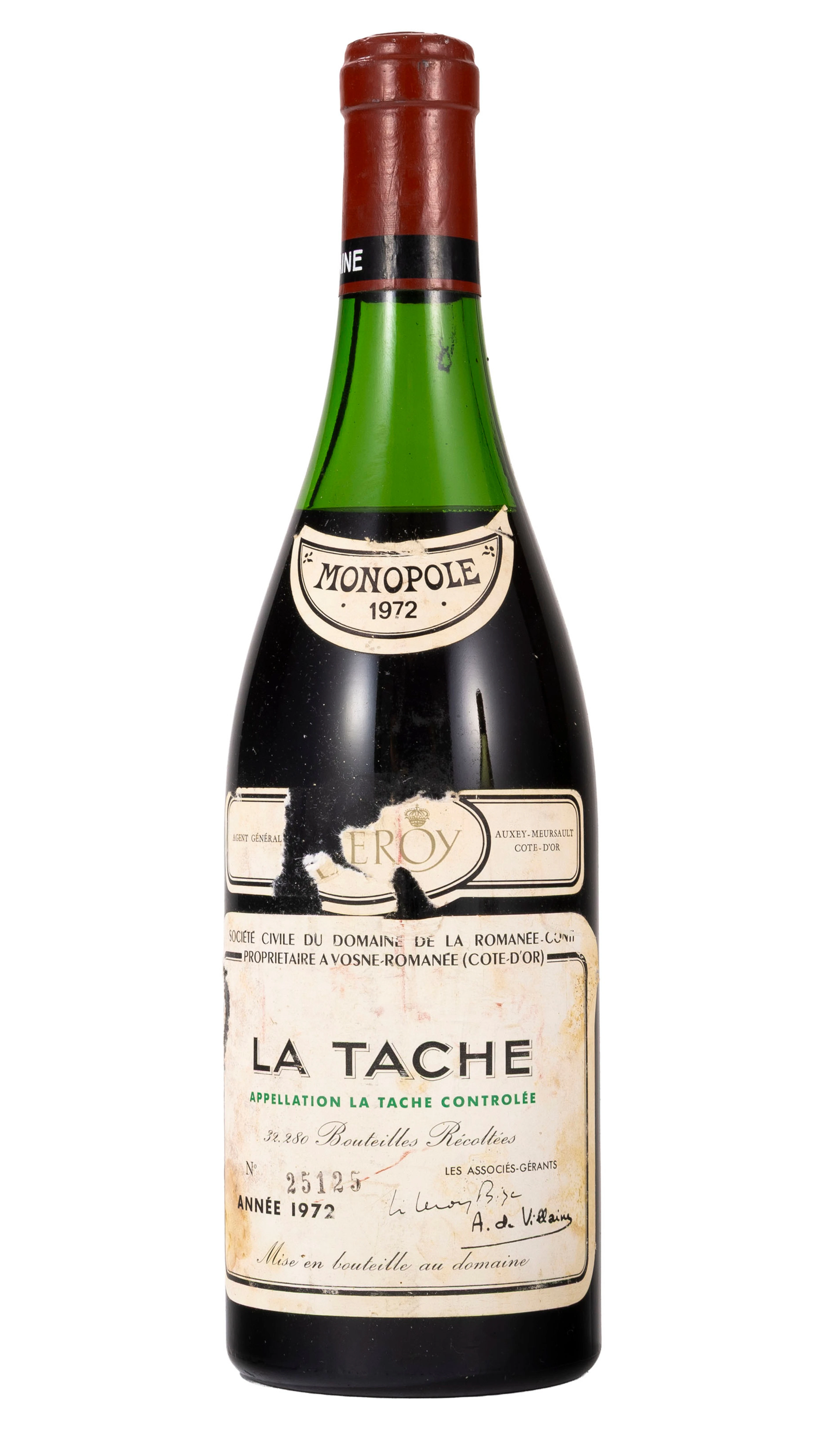 Domaine de la Romanée-Conti, La Tâche, 1972, 1 bt. On joint : Domaine