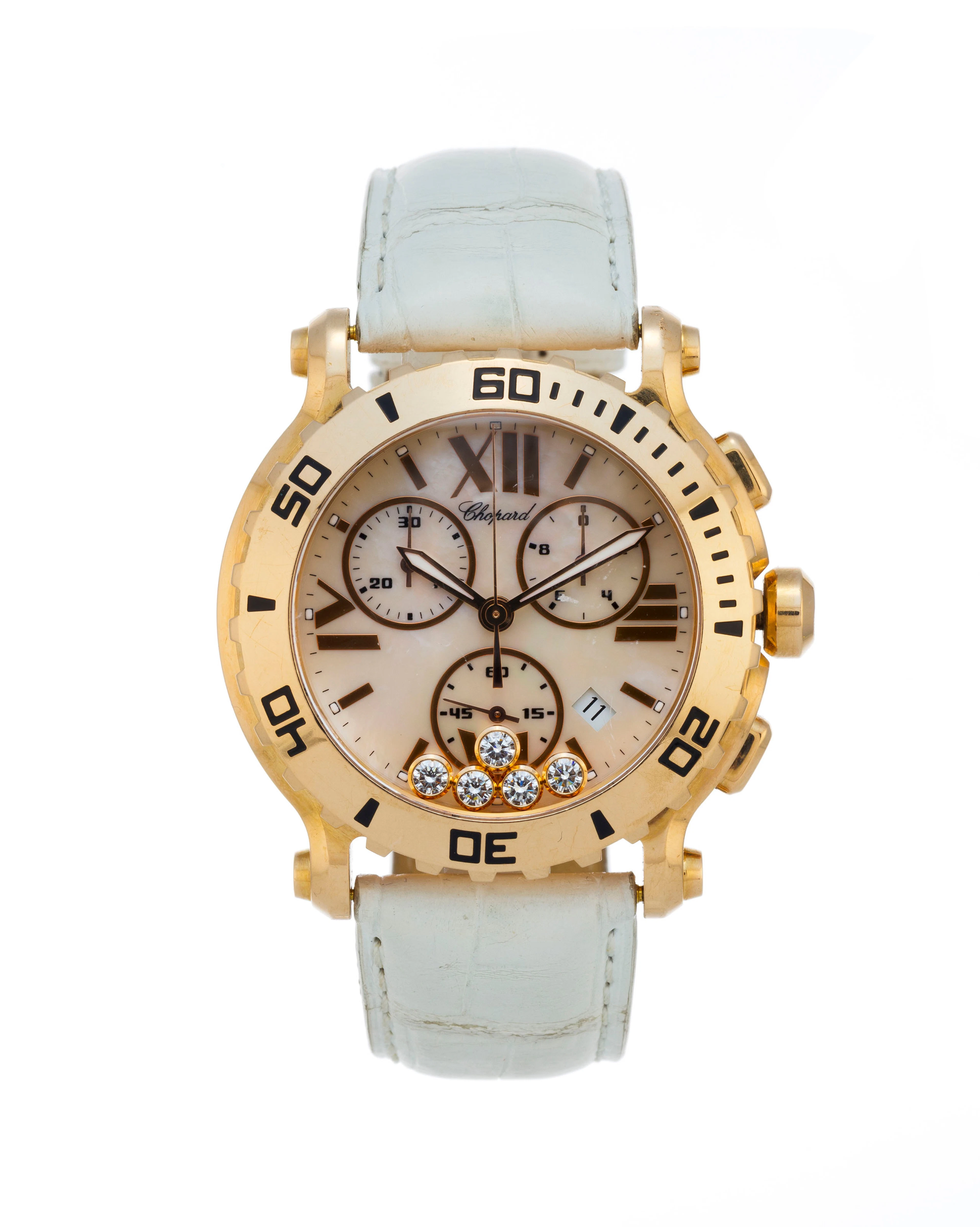 Chopard, Happy Sport, réf. 1269, montre chronographe en or rose 750