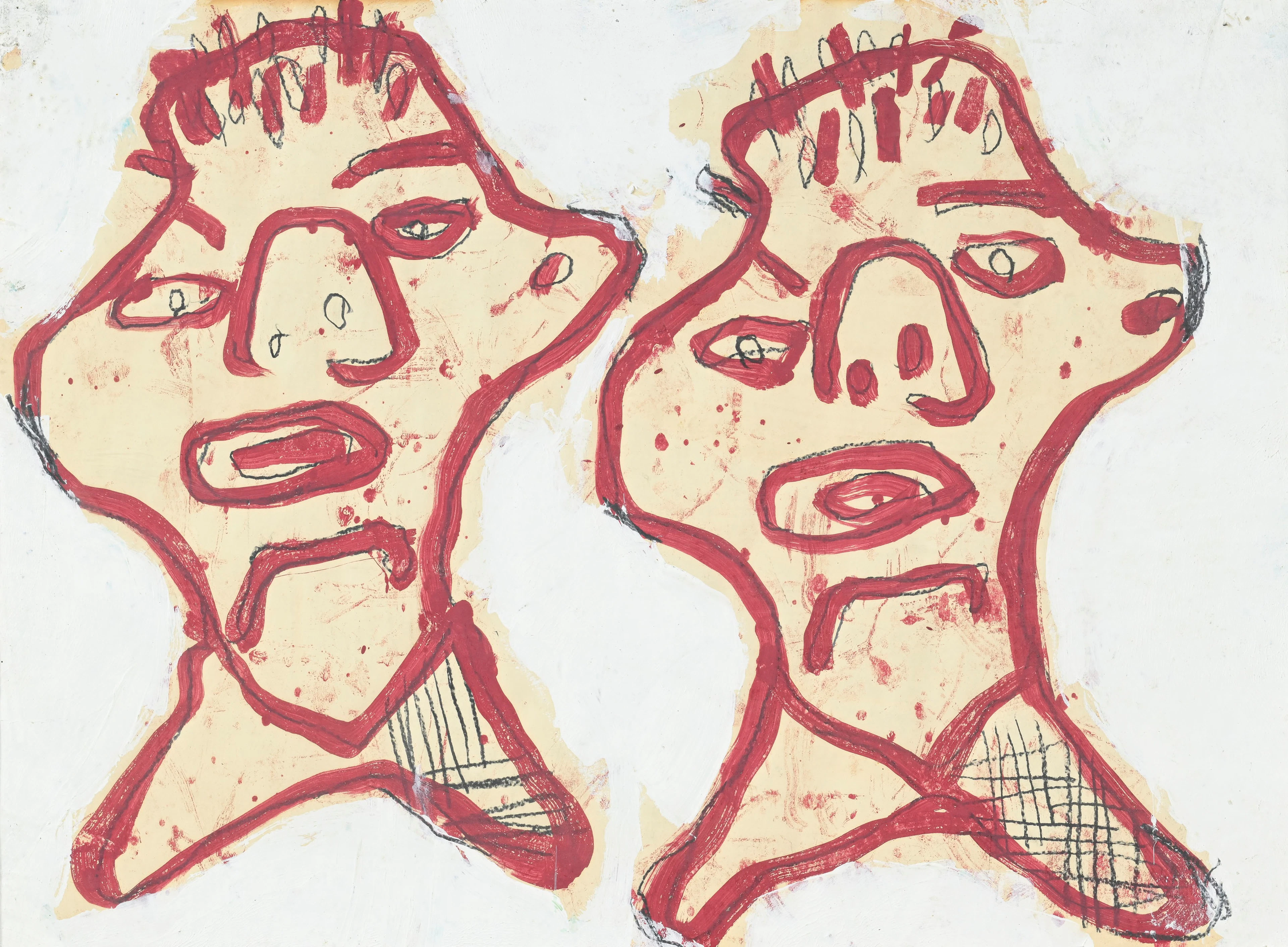 Donald Baechler (1956-2022) , "Untitled", 1983, technique mixte (huile