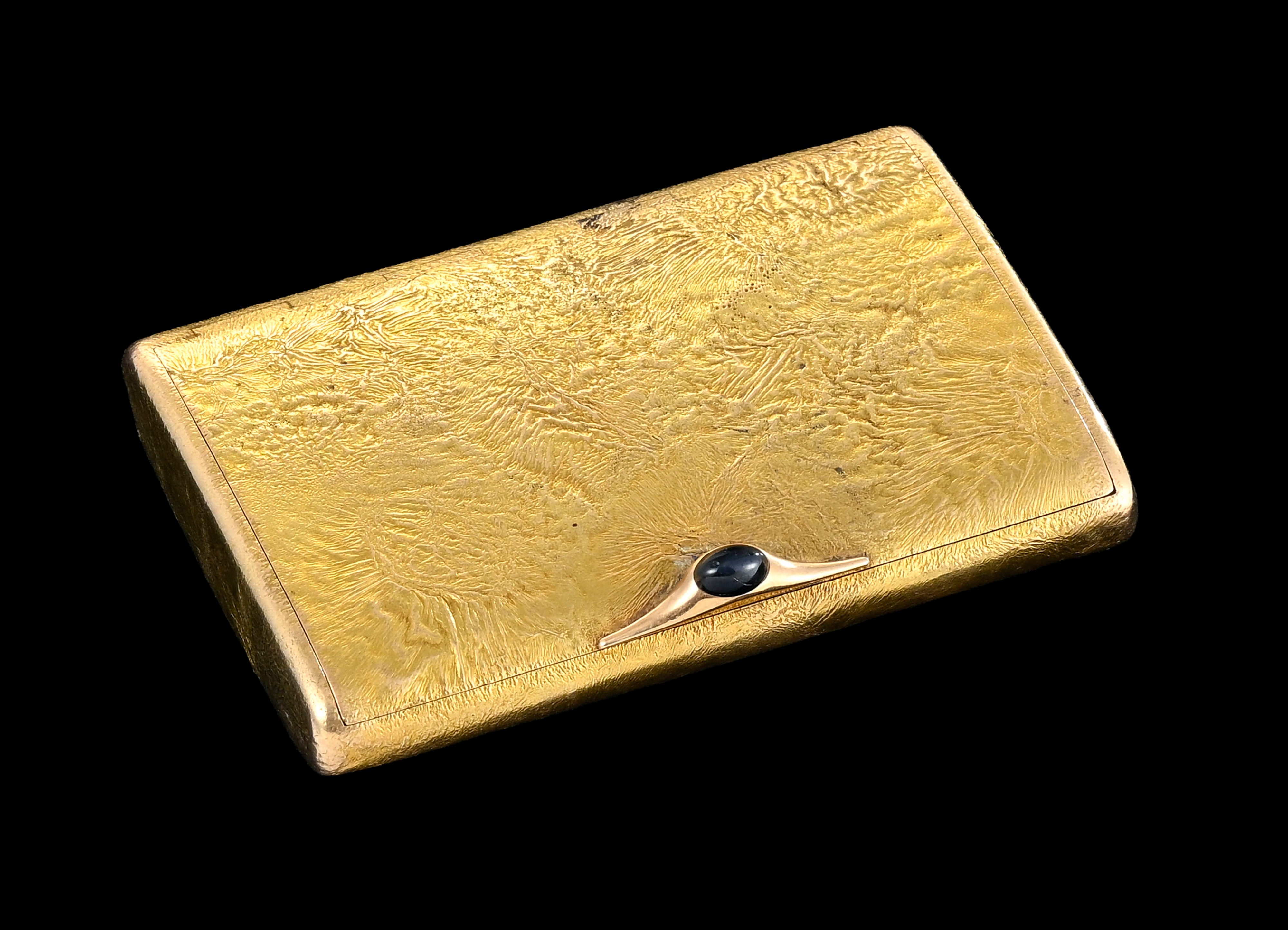 Tabatière en or 585 Samorodok, Russie, 1908-1907, par Andrei Bragin