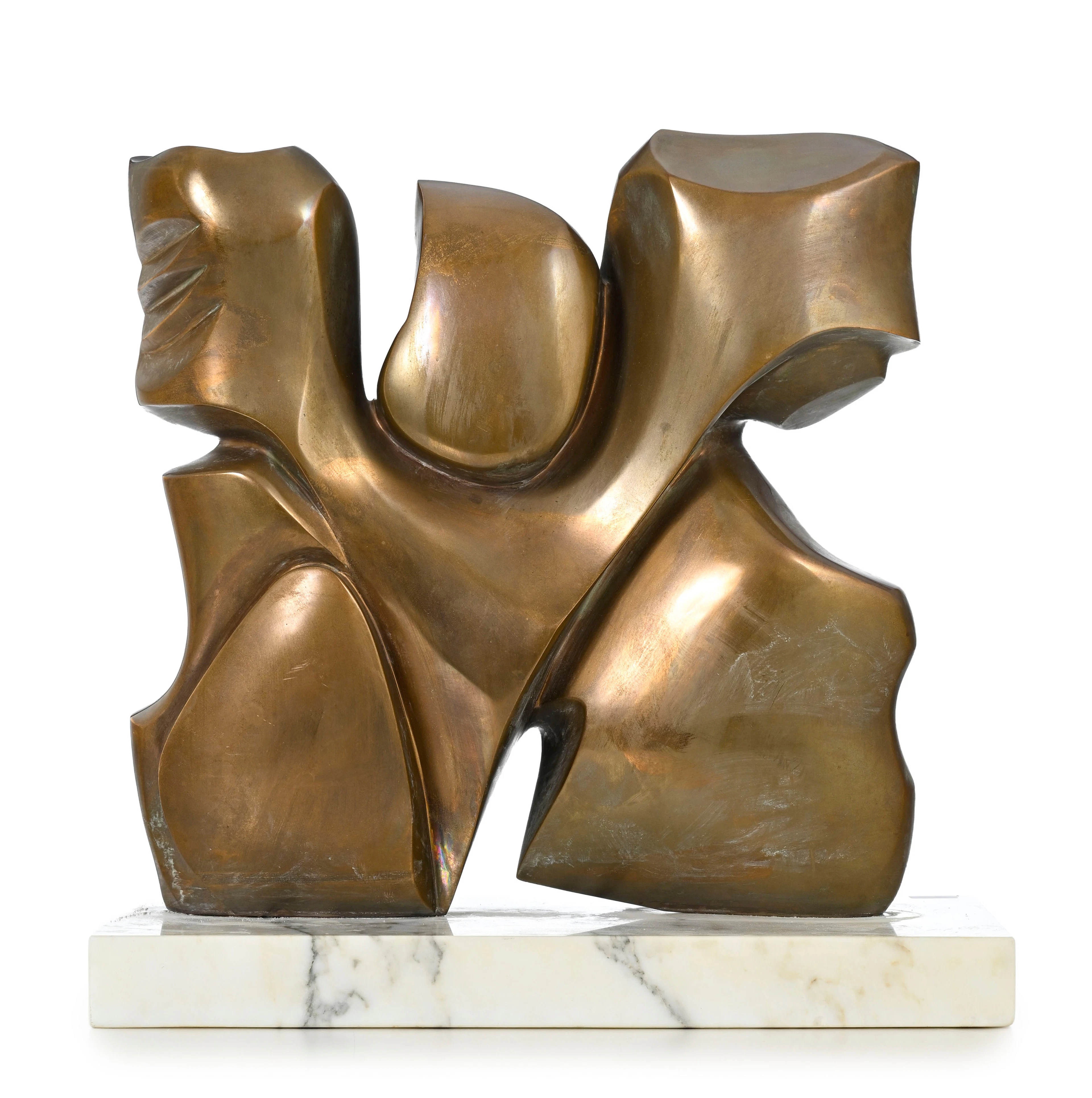 Ecole contemporaine, Sans titre, sculpture en bronze sur socle en