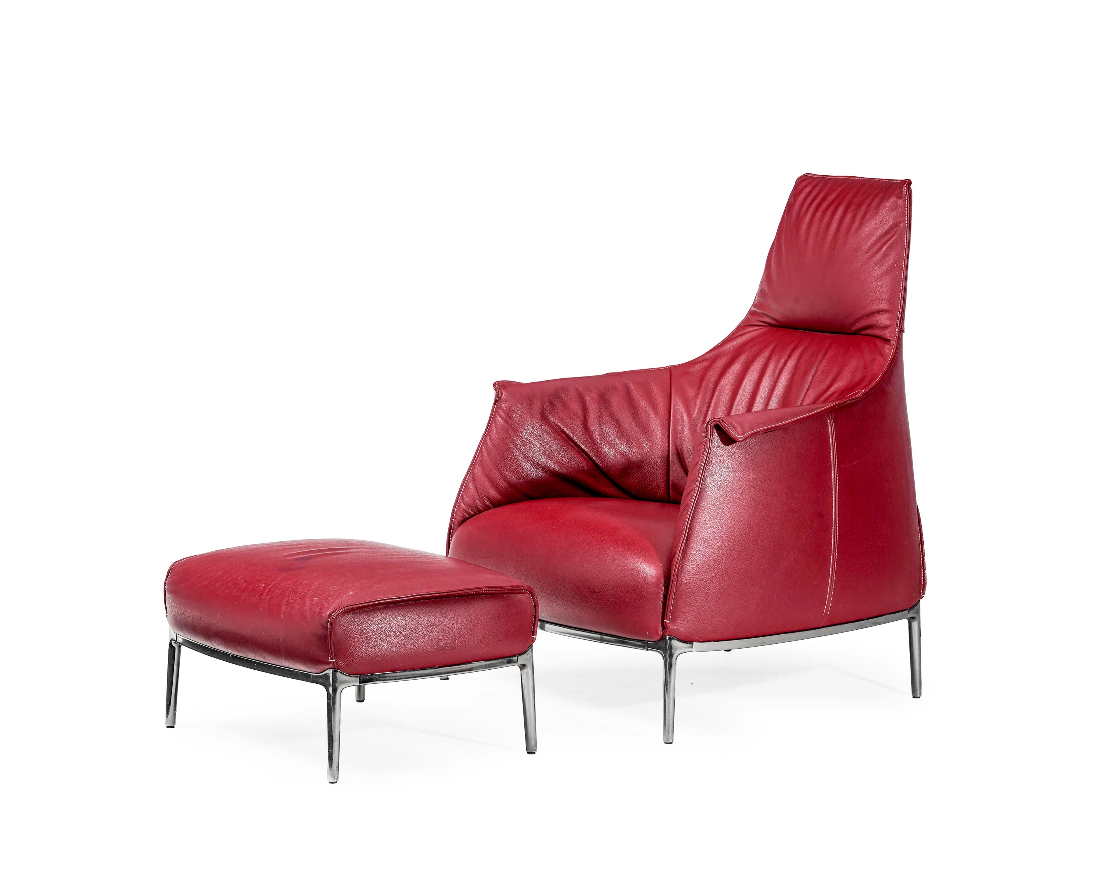 Fauteuil et repose-pieds Archibald A par Jean-Marie Massaud (né en