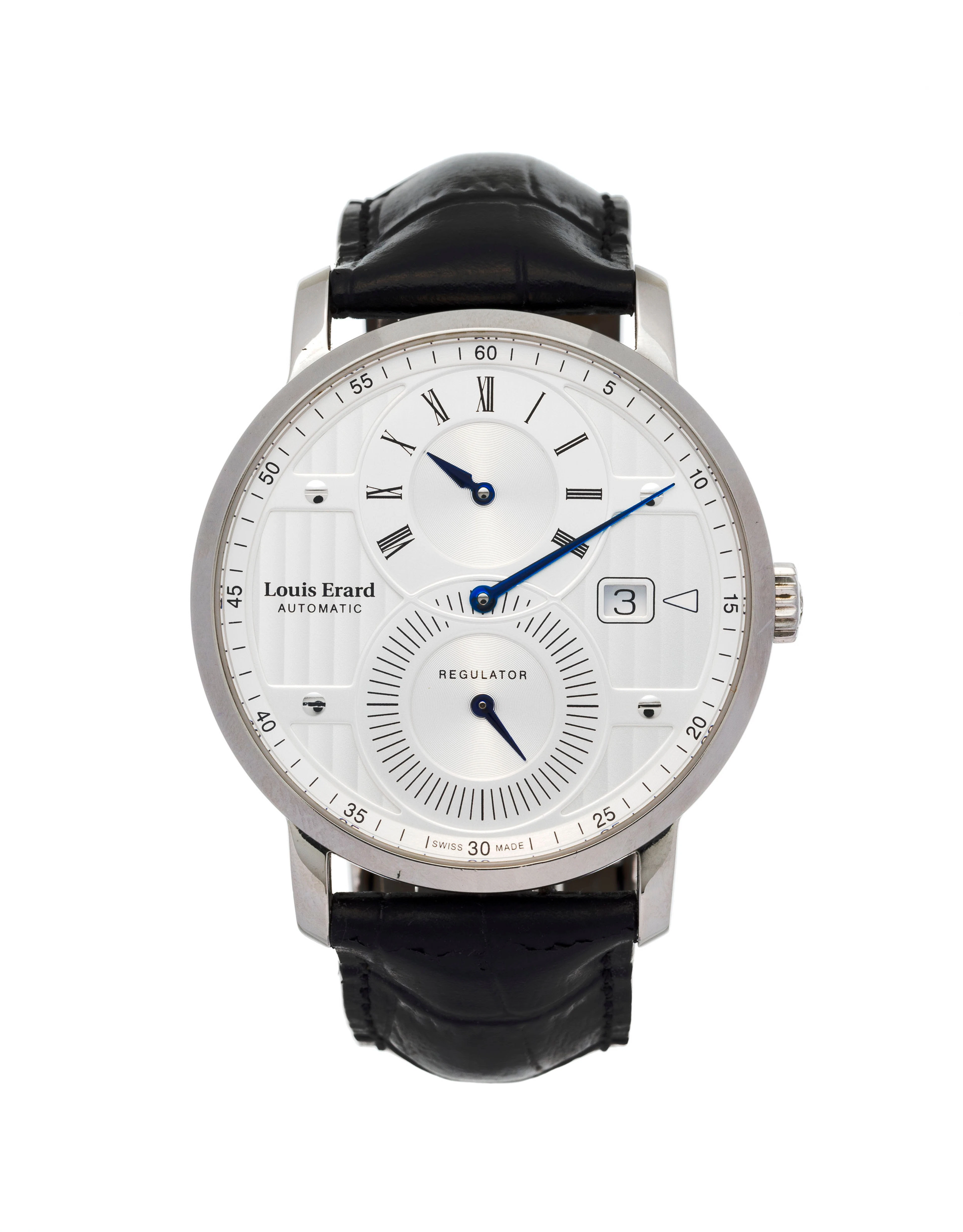 Louis Erard, Regulator, montre en acier Mouvement: cal. SW200-1, automatique