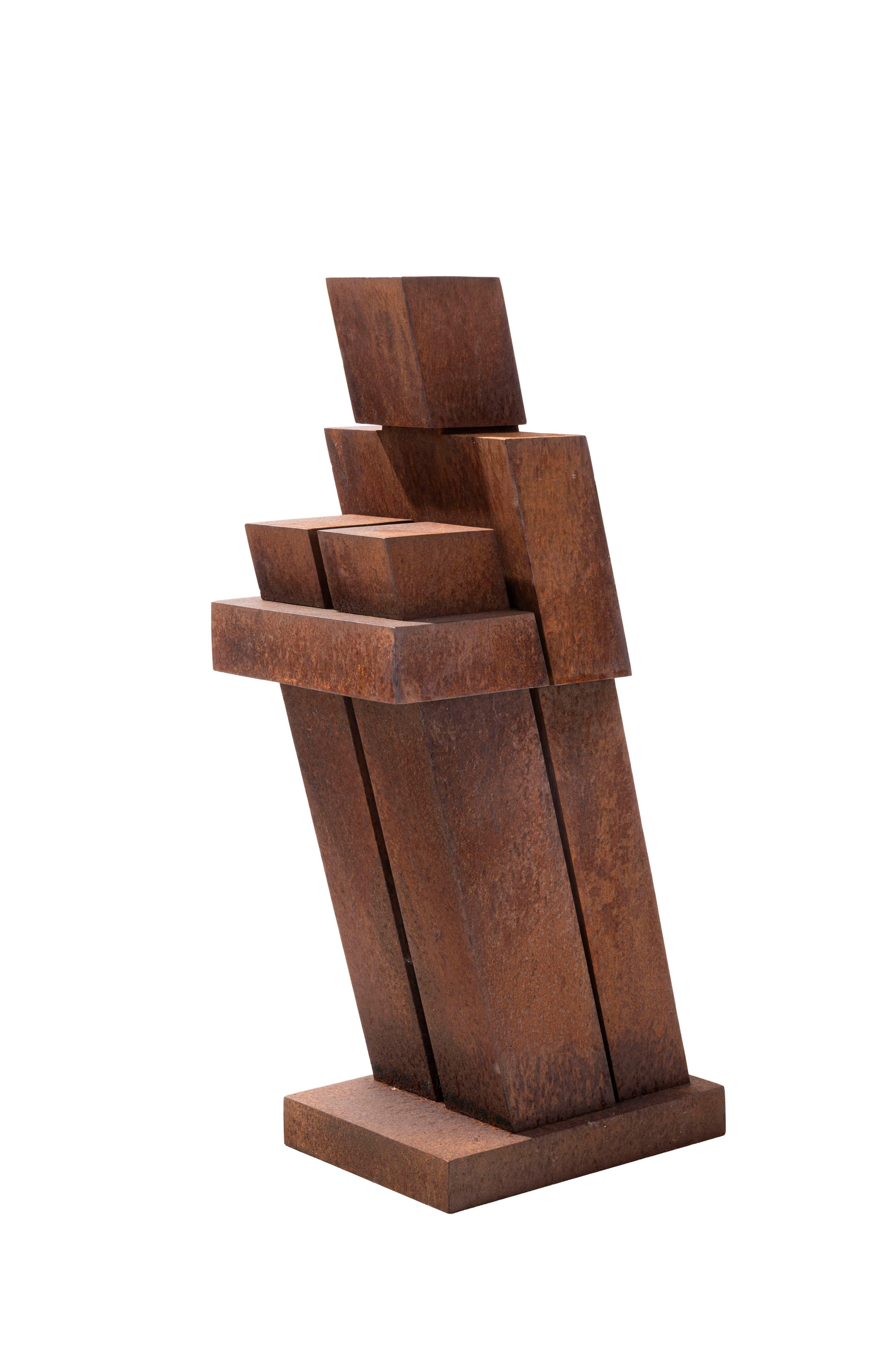 Henri Presset (1928-2013), "Oblique n°5", 1998, sculpture en fer