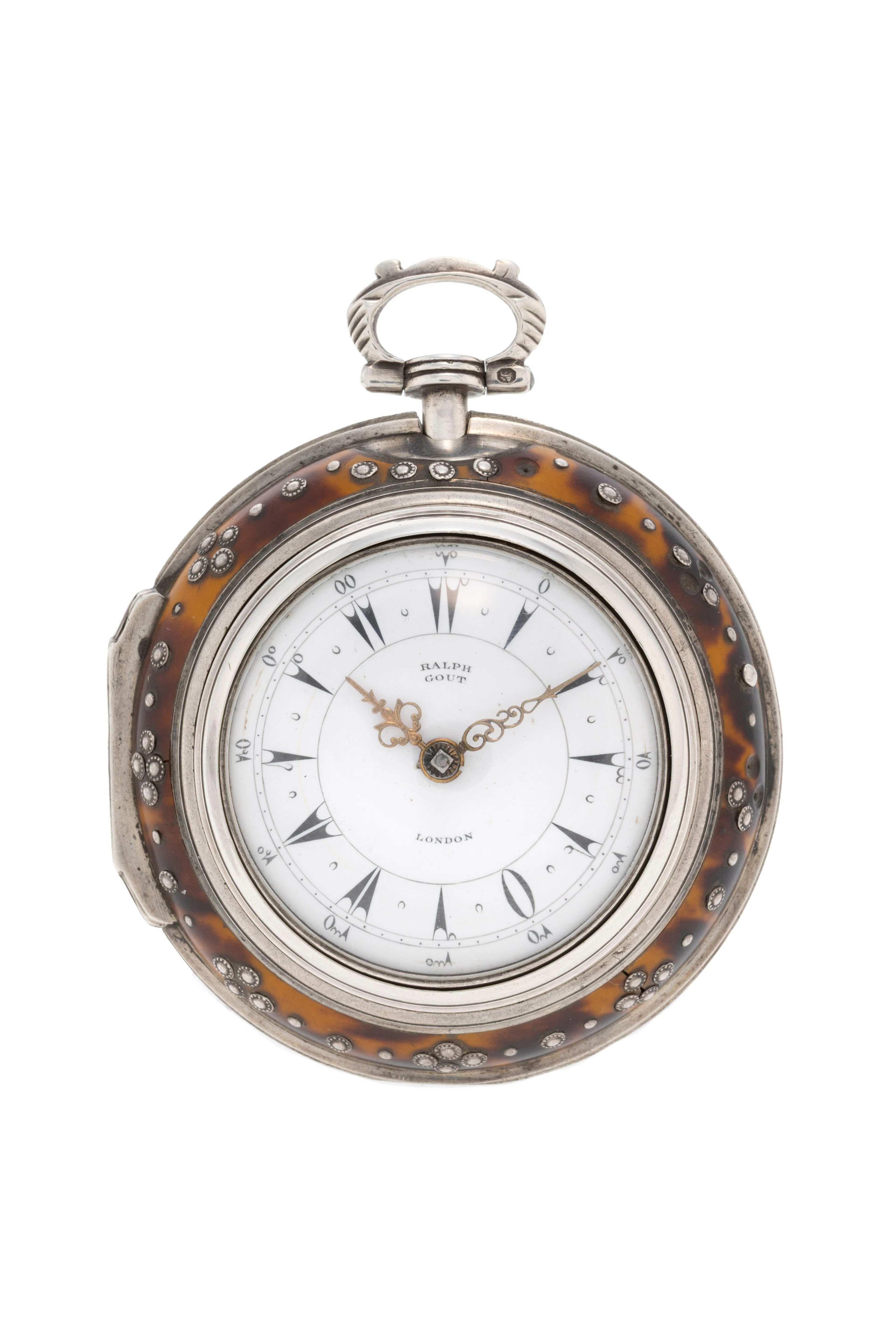 Ralph Gout London, montre de poche à coq en argent pour le marché