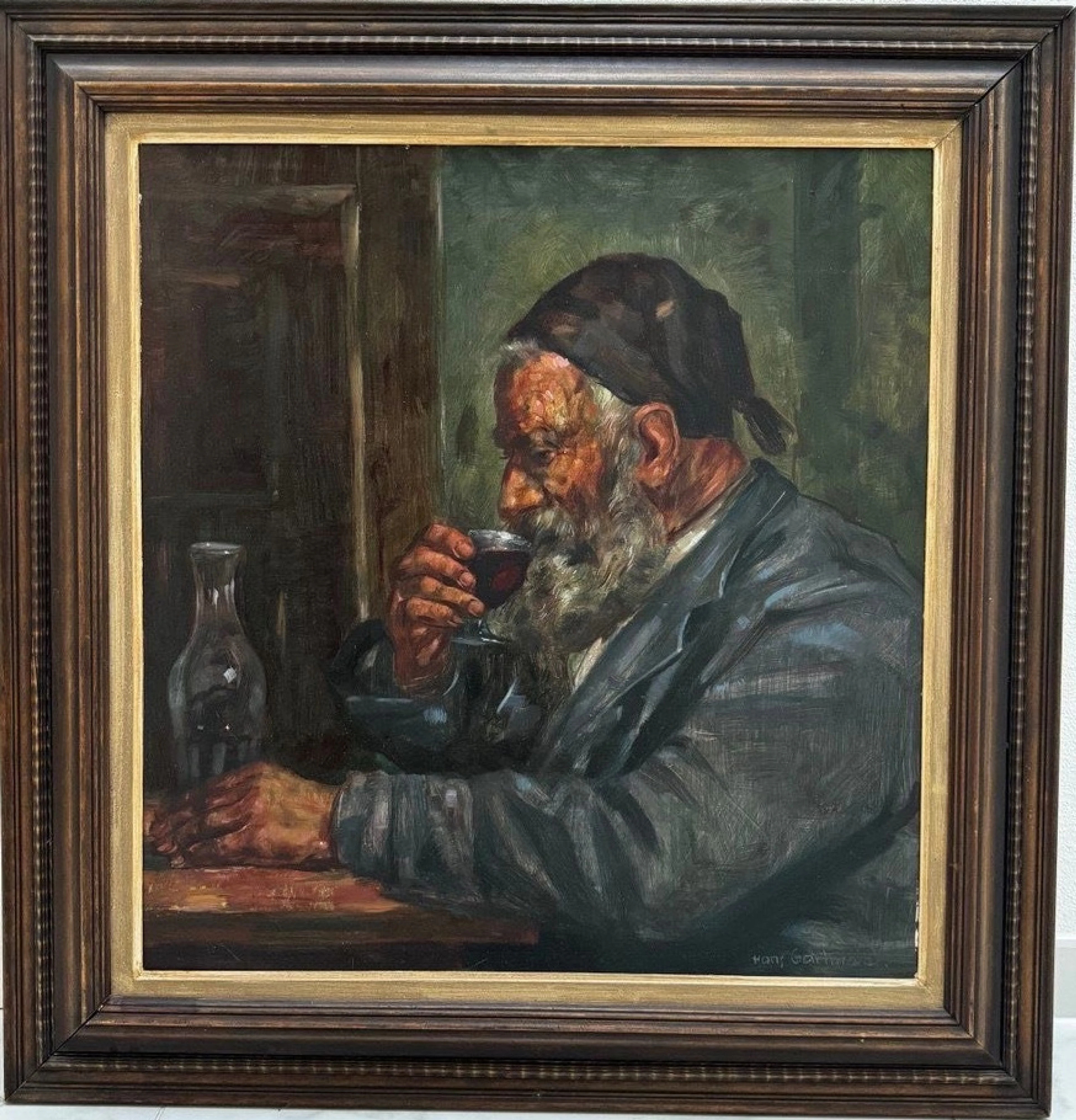 Hans Gartmeier (1910-1986), "Vieux paysan coiffé d'un bonnet pointu