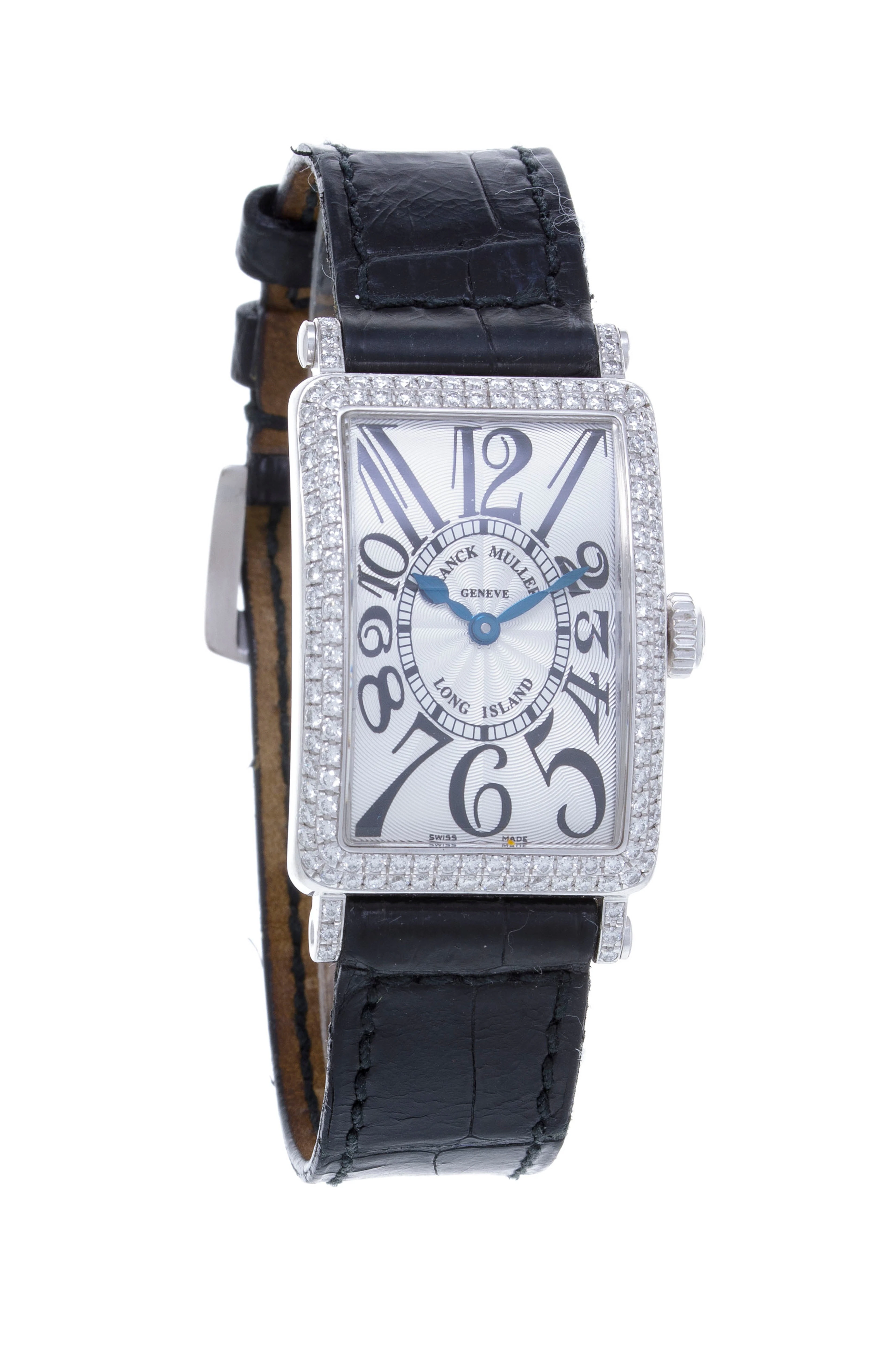 Franck Muller, Long Island, réf. 902 QZ D, montre or gris 750 sertie
