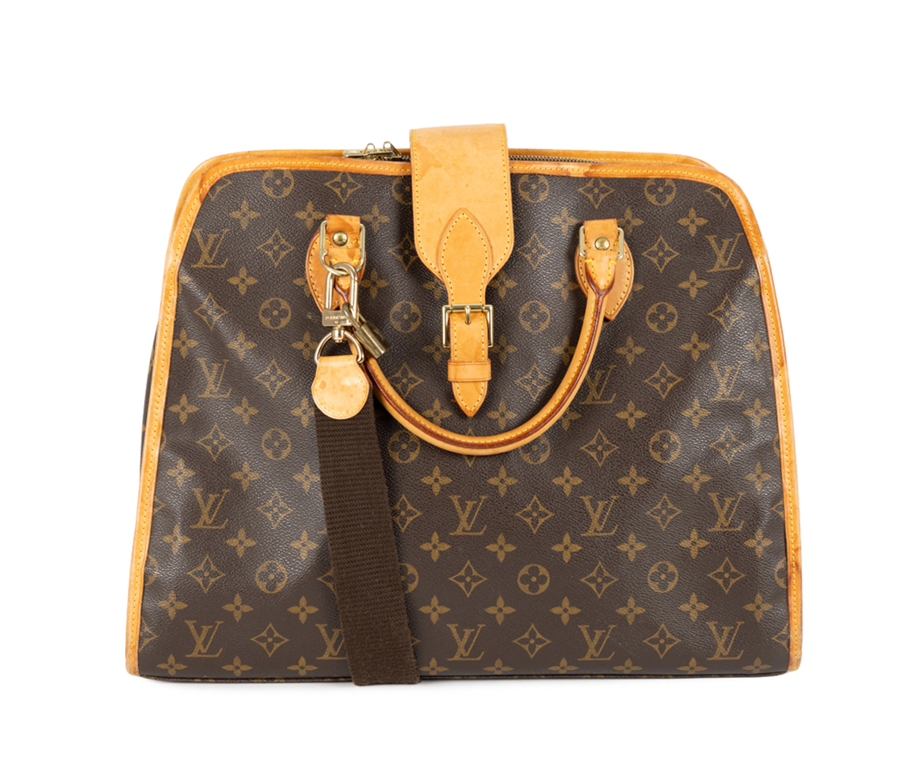 Louis Vuitton, sac Rivoli en toile Monogram et cuir naturel, garnitures