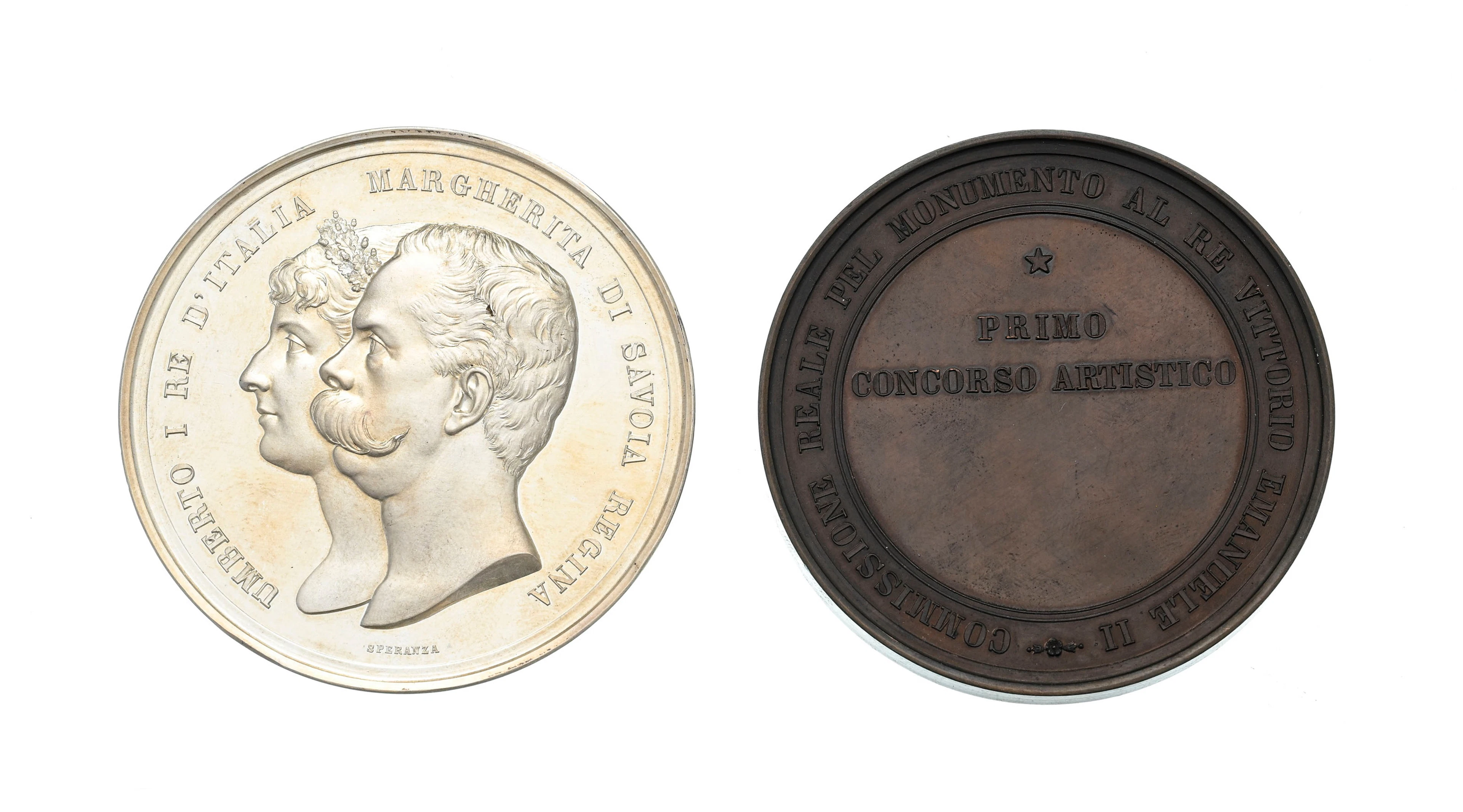 Royaume d'Italie, Humbert Ier (1878-1900), 2 médailles commémoratives