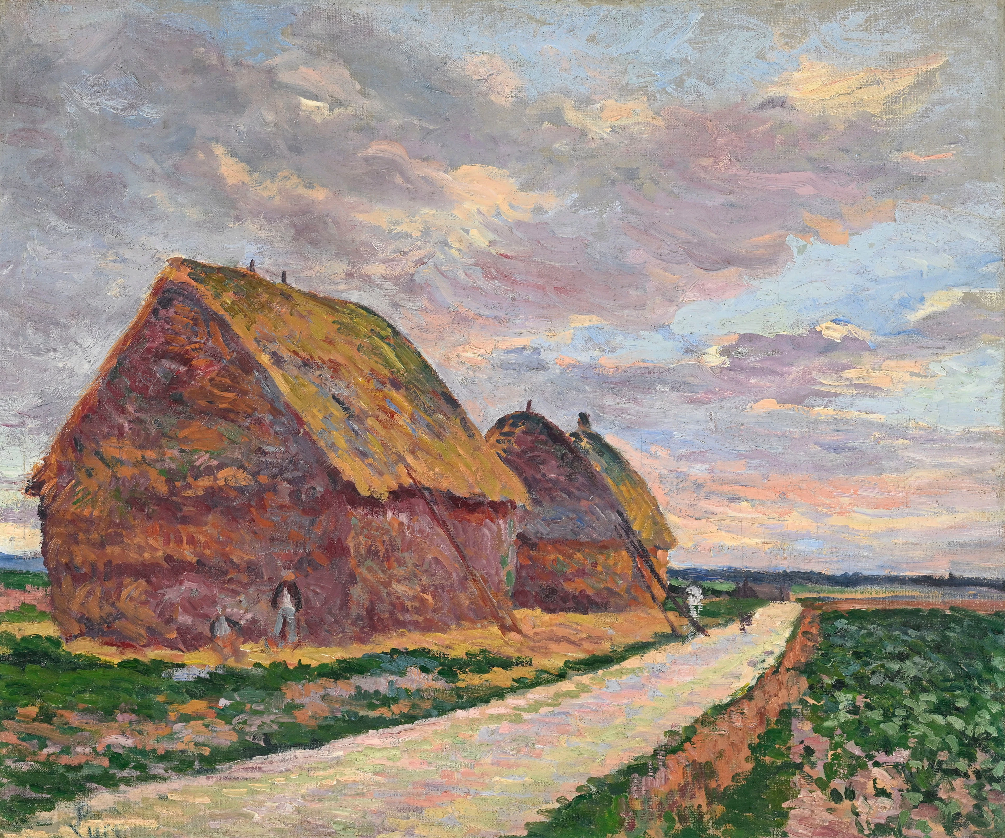 Maximilien Luce (1858-1941), "Les Meules, Ile-de-France", huile sur