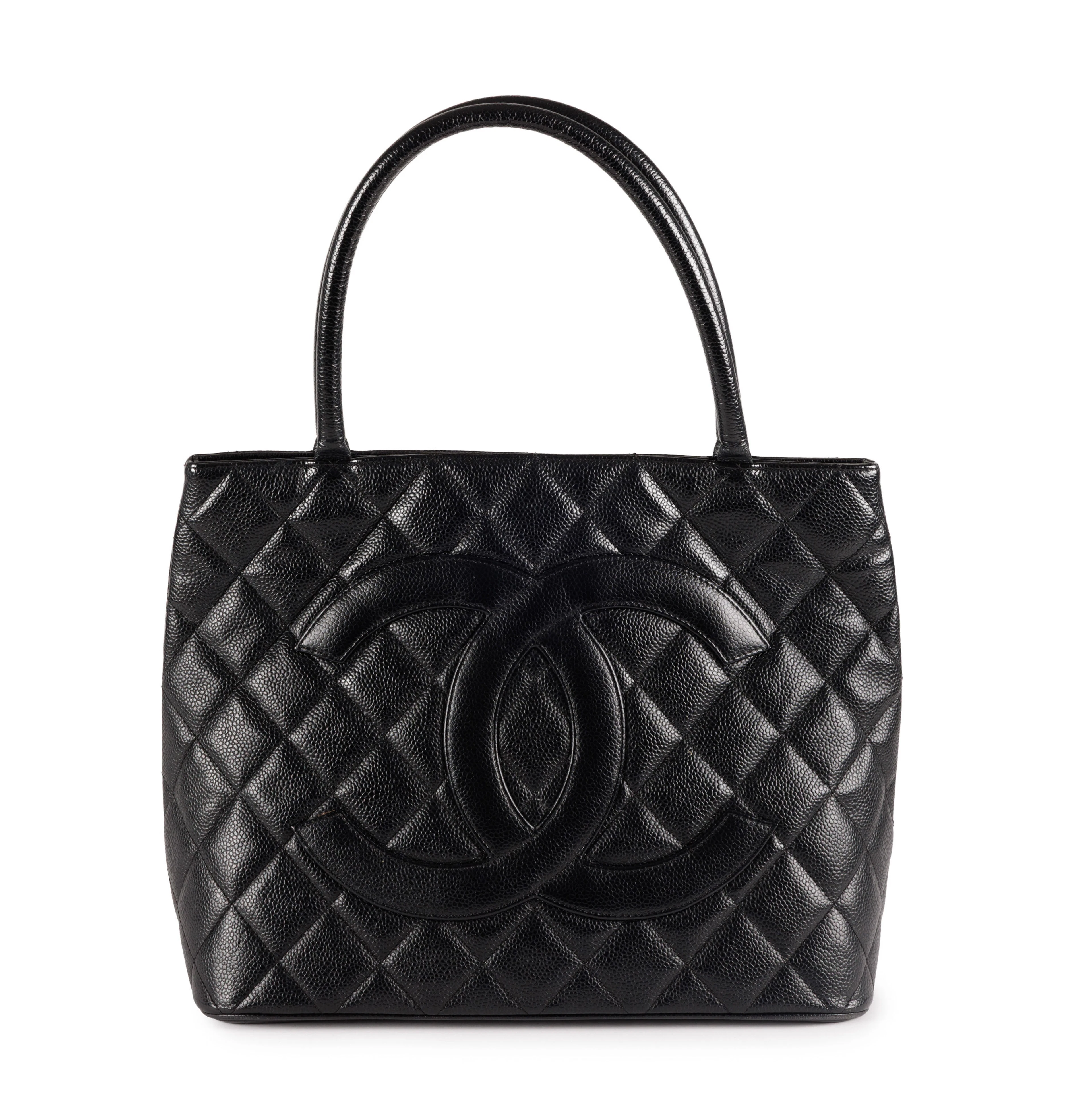 Chanel, sac Cabas en cuir caviar noir matelassé, années 2006-2008