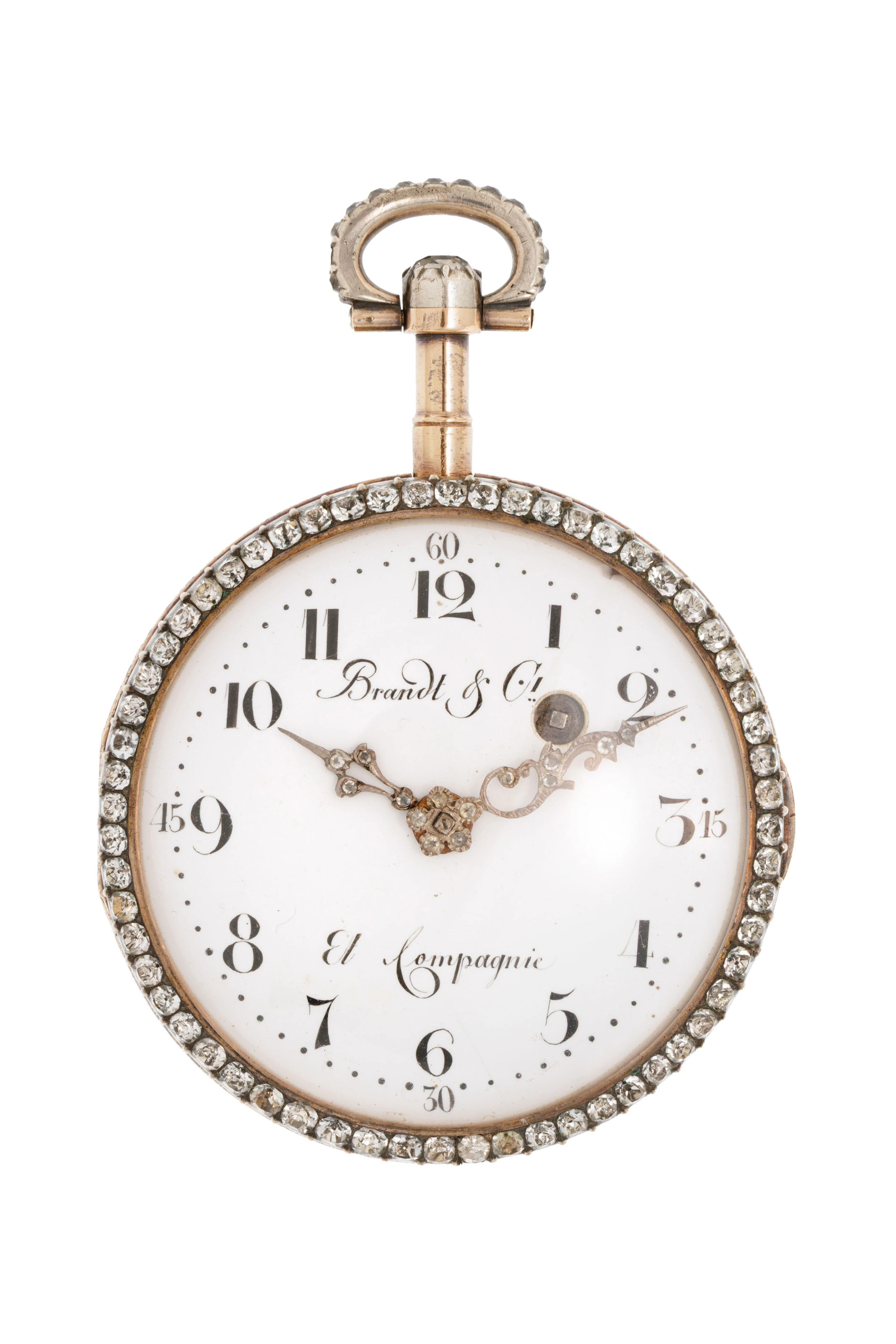 Brandt & Fils et Compagnie, montre de poche à coq en or et argent
