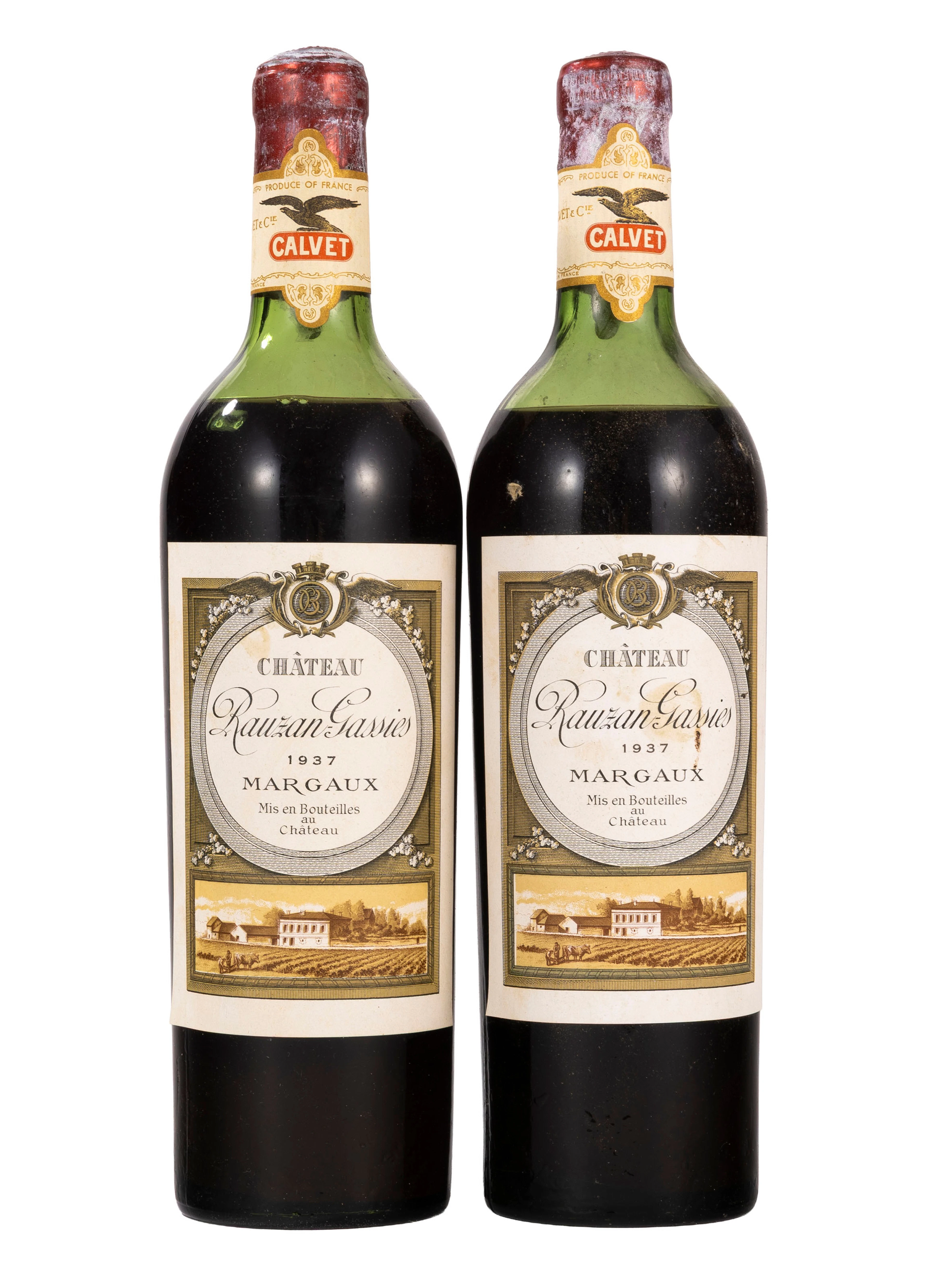 Ch. Rauzan-Gassies, 1937, Margaux, 2ème grand cru classé, 2 bts
