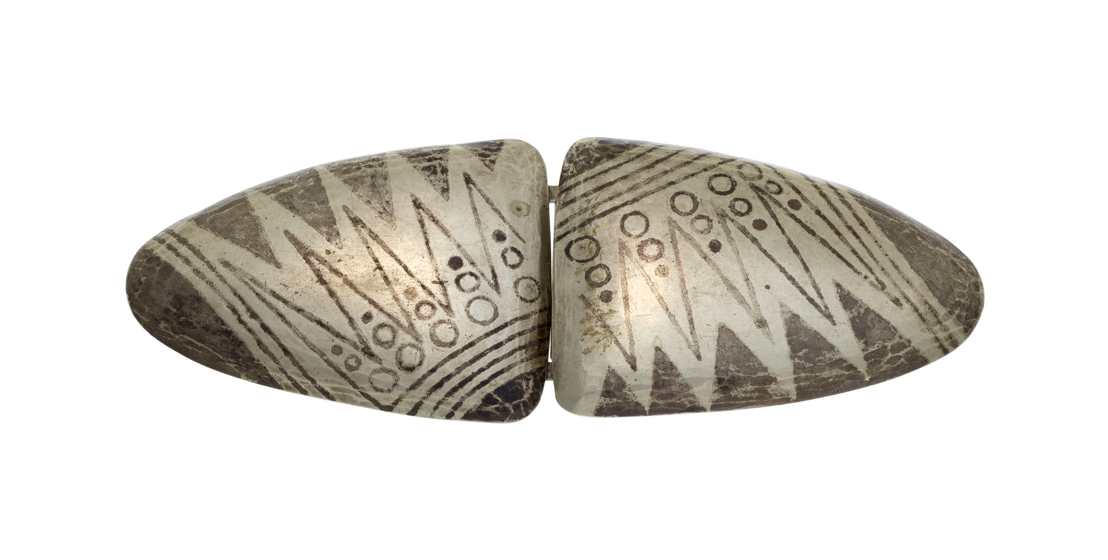 Jean Dunand, attribué à, boucle de ceinture circa 1925 en dinanderie