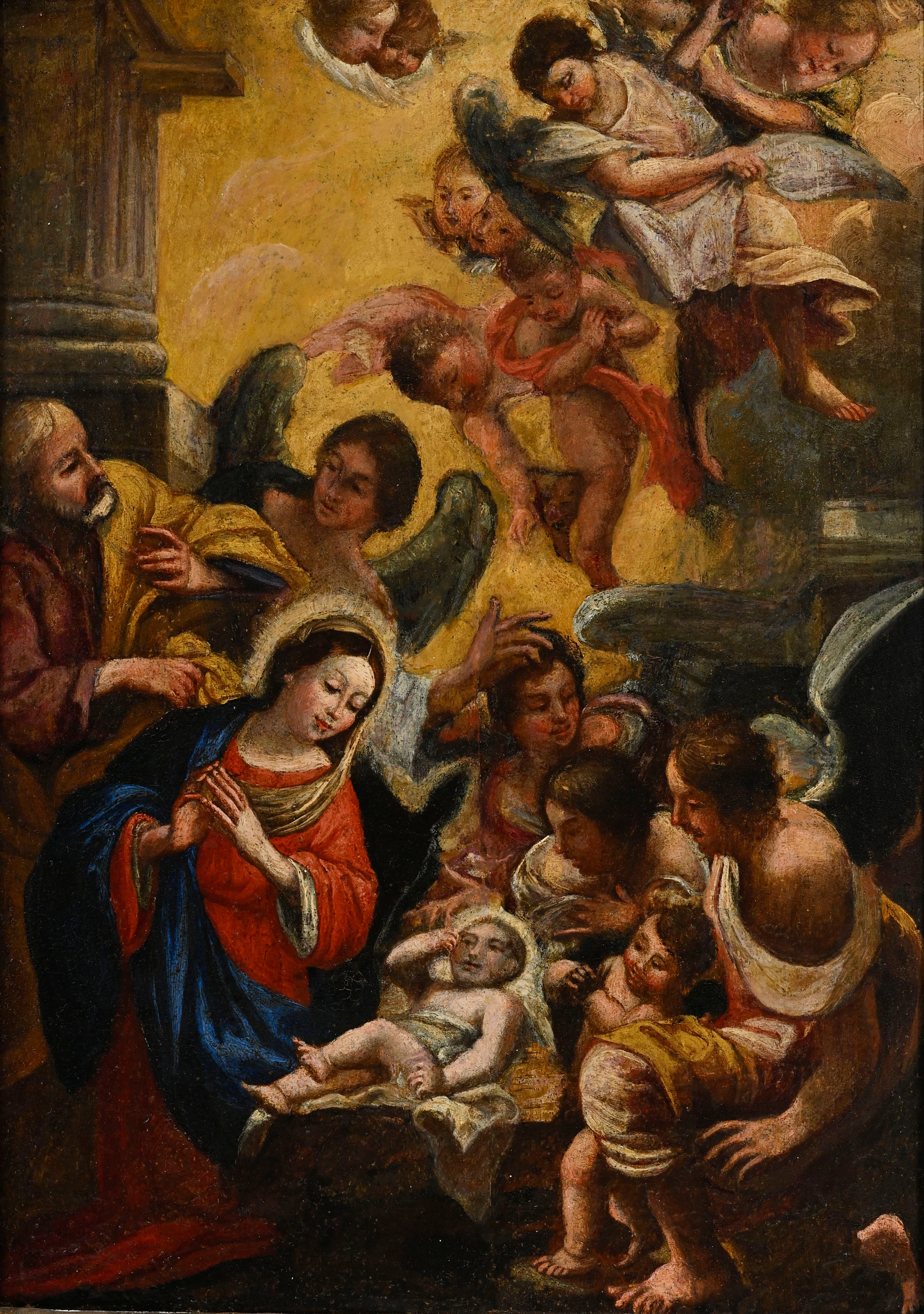 Annibale Carracci (1560-1609), copie d'après, L'Adoration des anges