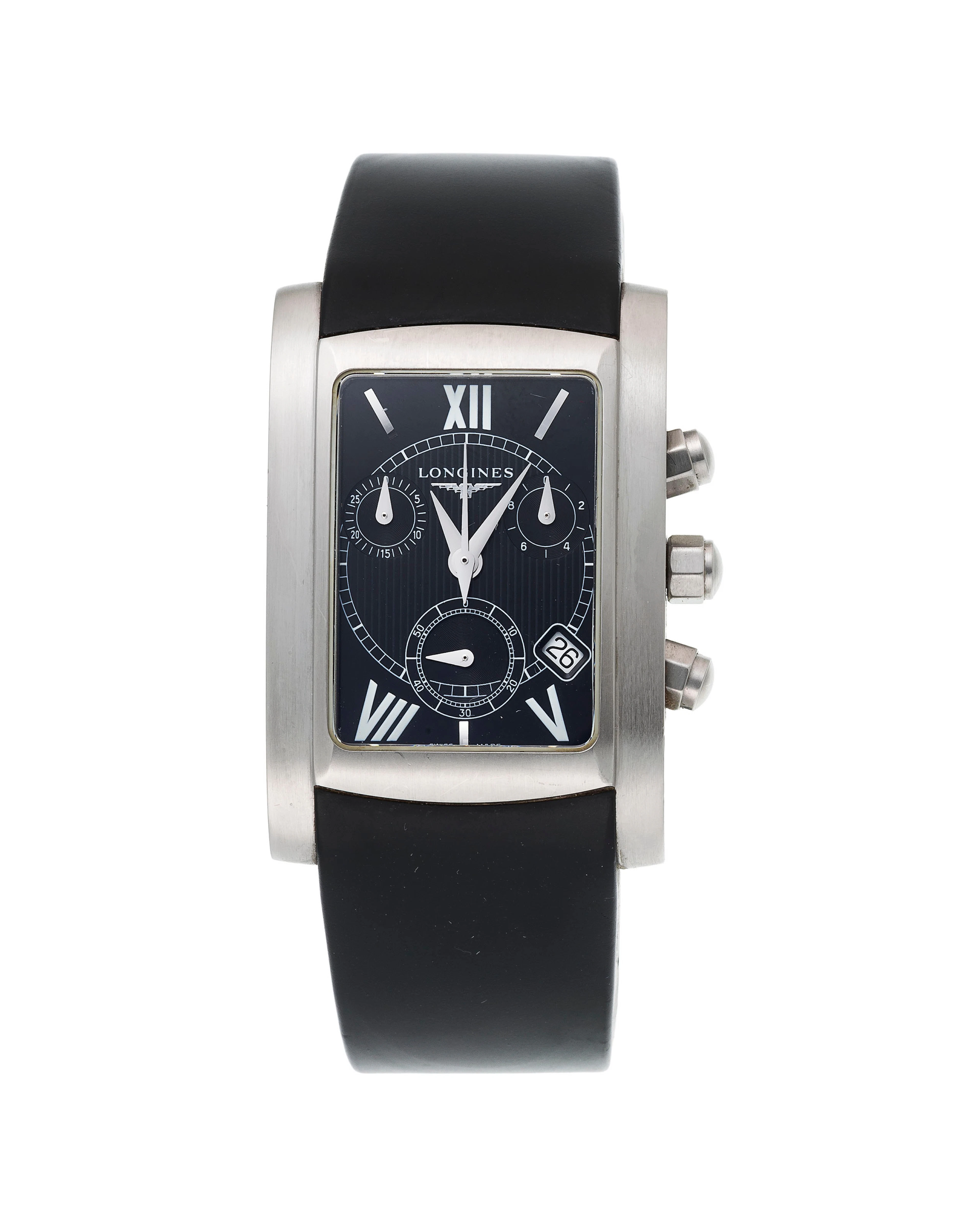Longines, Dolcevita, réf. L5.663.4, montre chronographe en acier Mouvement: