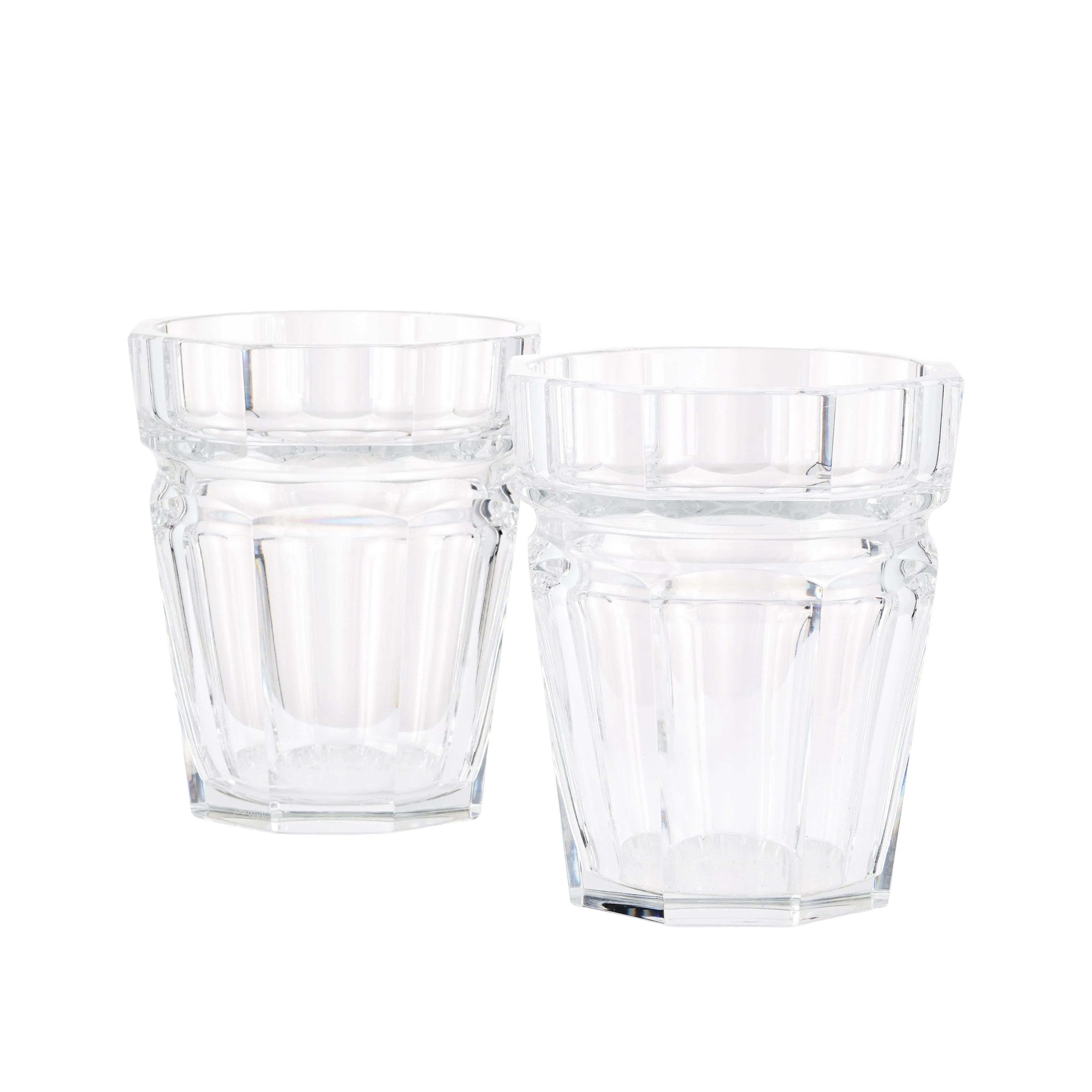 Paire de vases ou seaux à champagne en cristal Baccarat, circa 1970