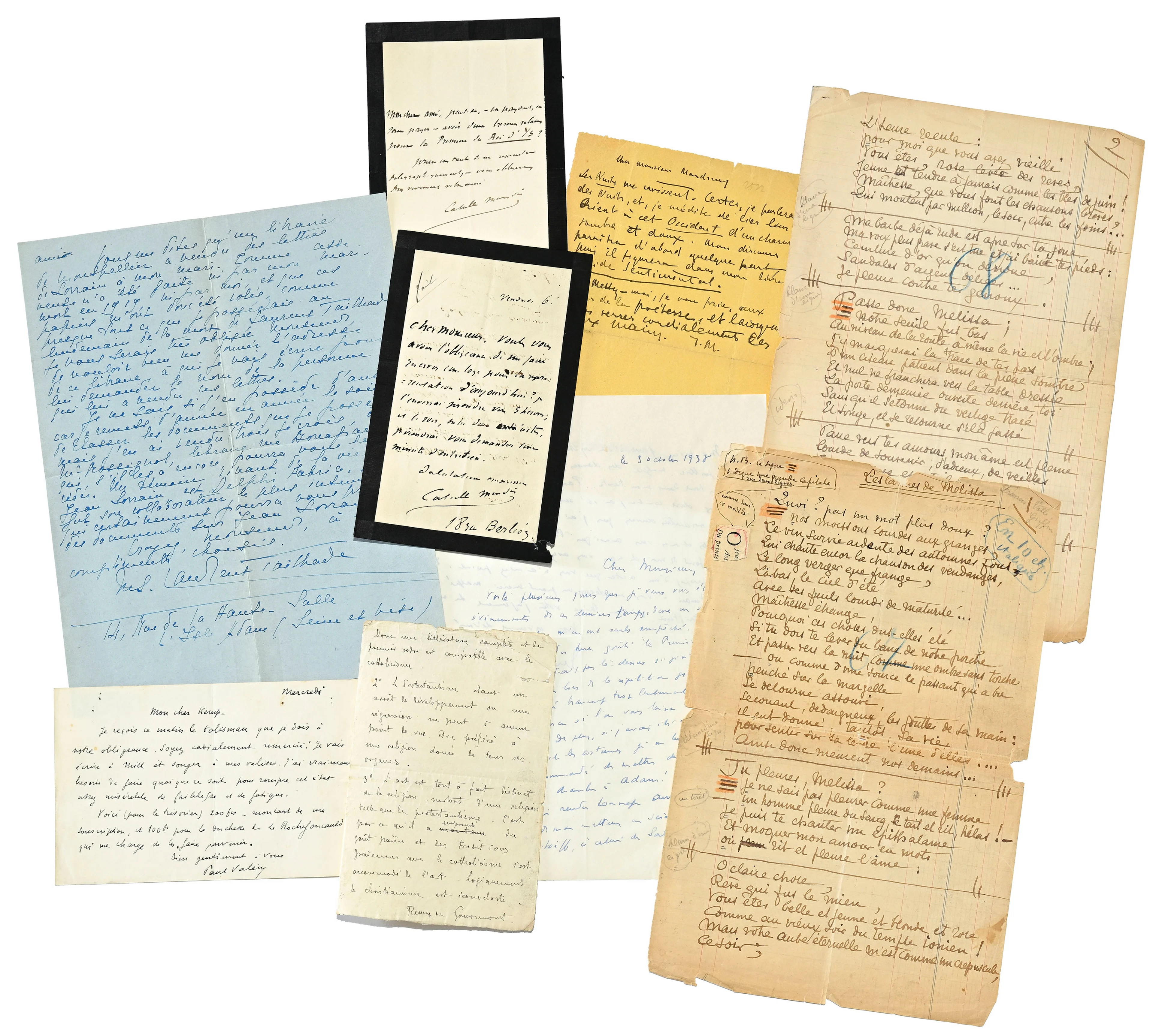 [POESIE]. Ensemble de nombreuses lettres des représentants du symbolisme