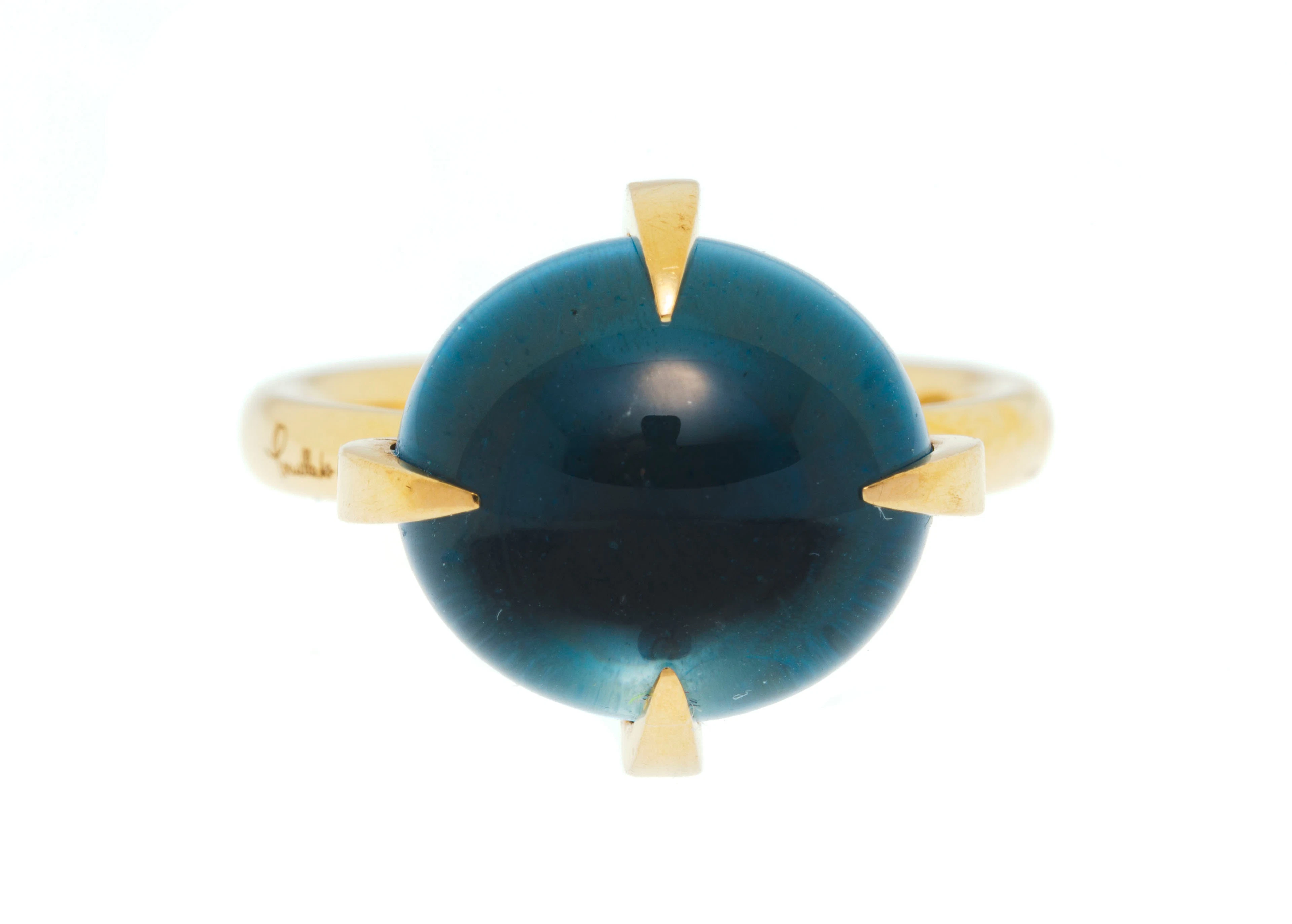 Pomellato, Veleno, bague or 750 ornée d'un cabochon de topaze, signée