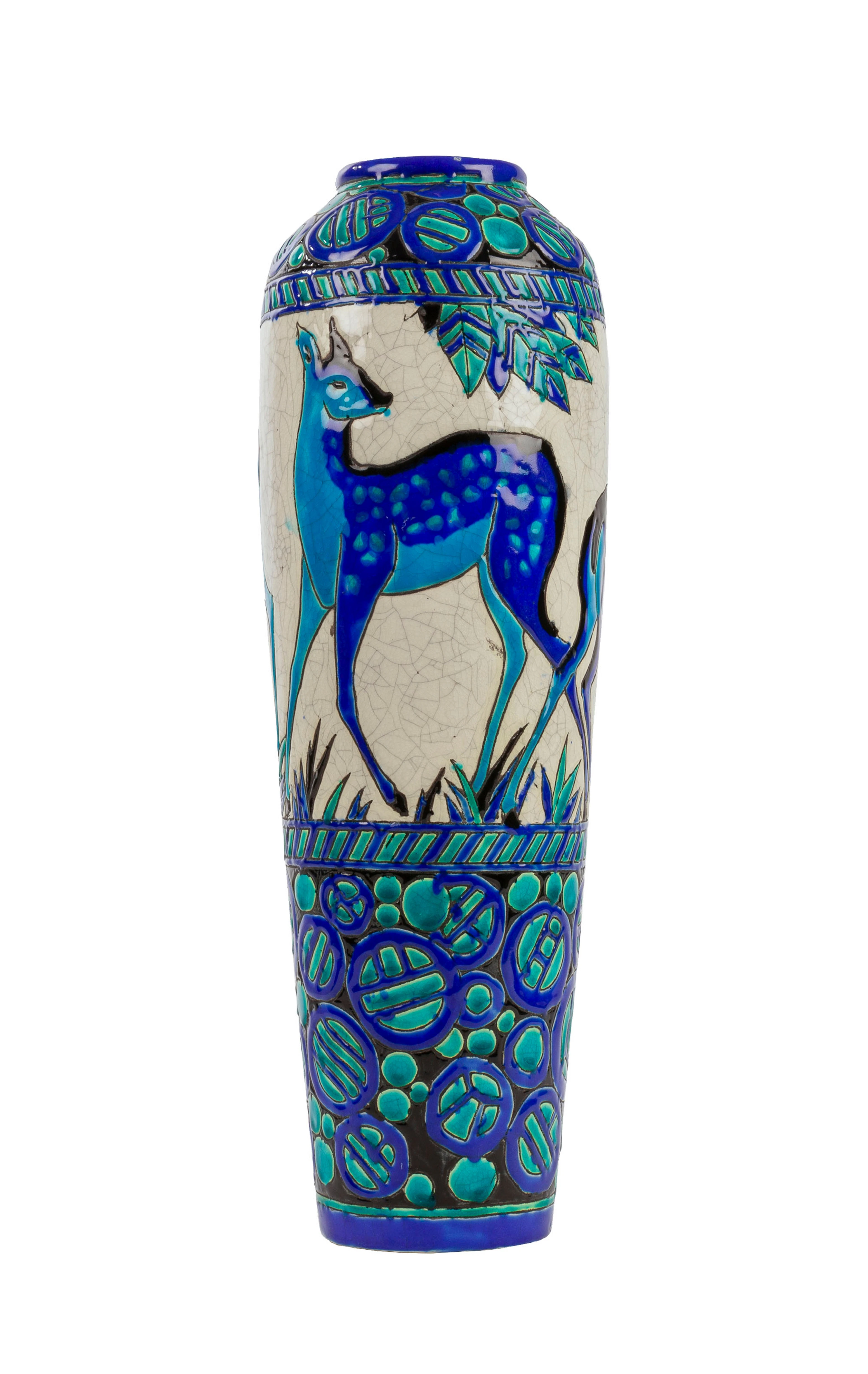 Charles Catteau (1880-1966) pour Keramis Boch Frères, Vase en faïence