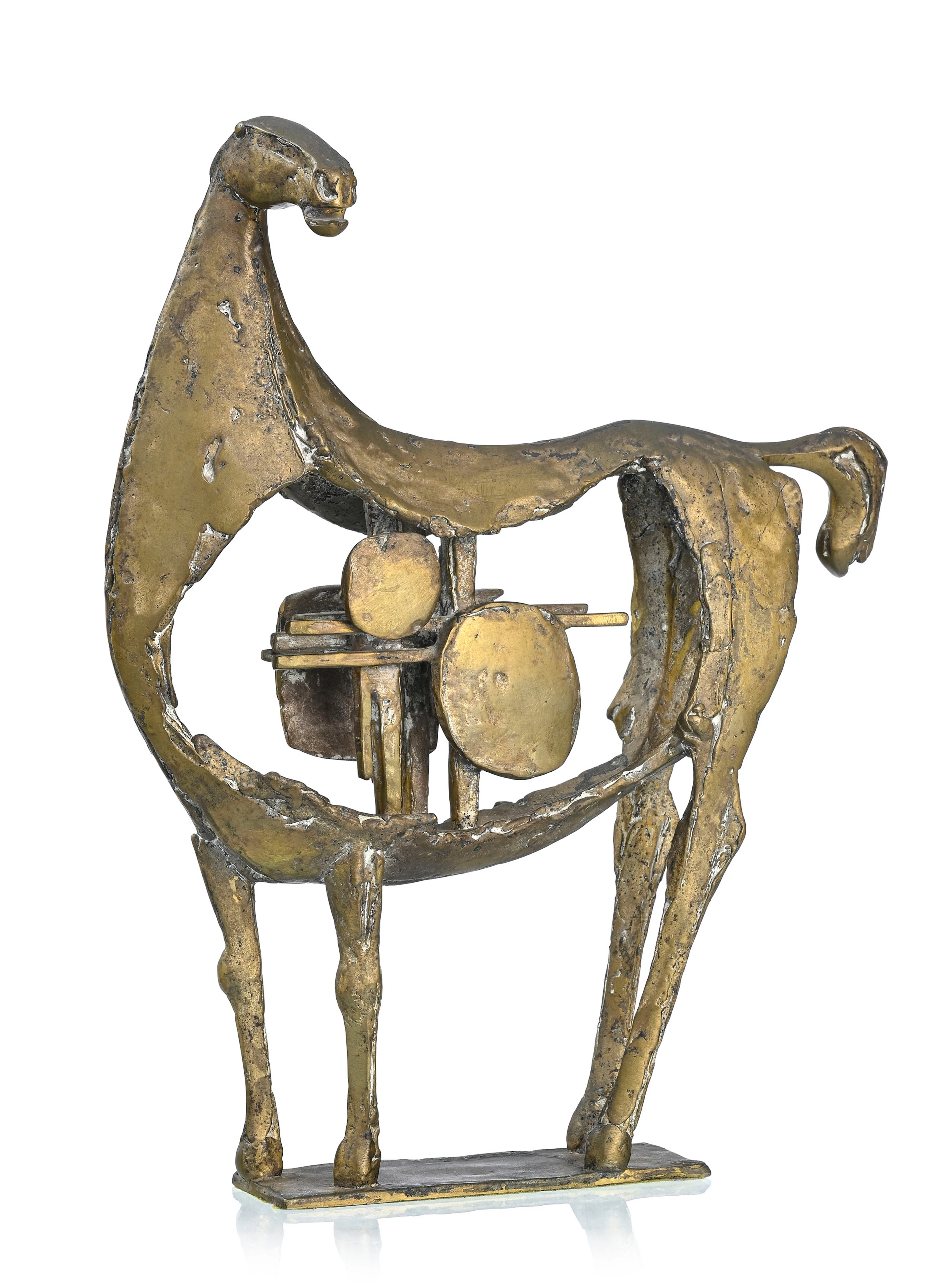 Pierre Siebold (1925-2012), Cheval de Troie, 1970, sculpture en bronze