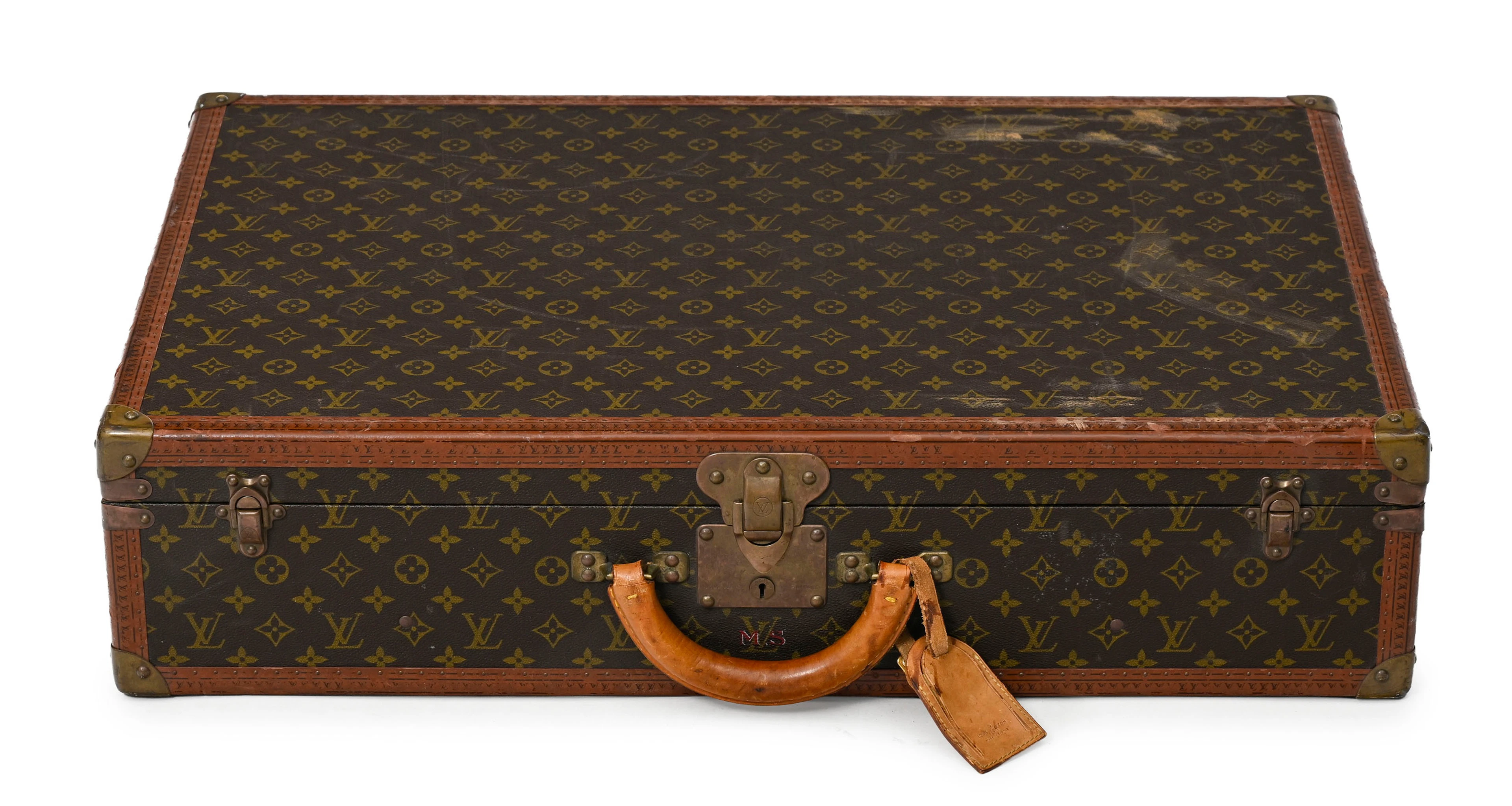 Louis Vuitton, valise rigide Bisten 75 en toile enduite Monogram