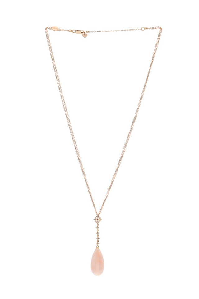 Piero Milano, collier or rose 750, double chaines à maille forçat