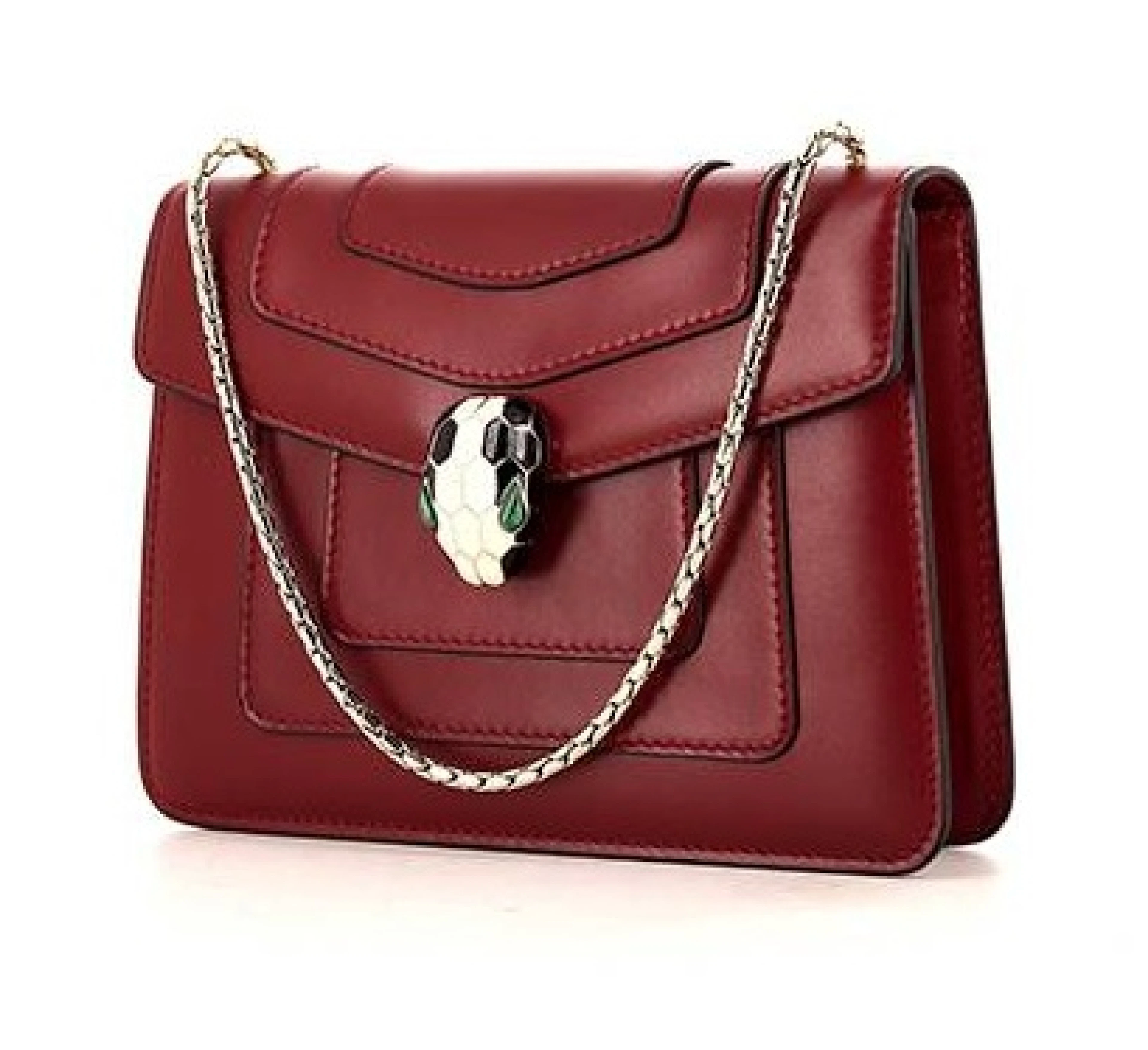 Bvlgari, sac Serpenti Forever Carmin en cuir rouge avec fermoir emblématique