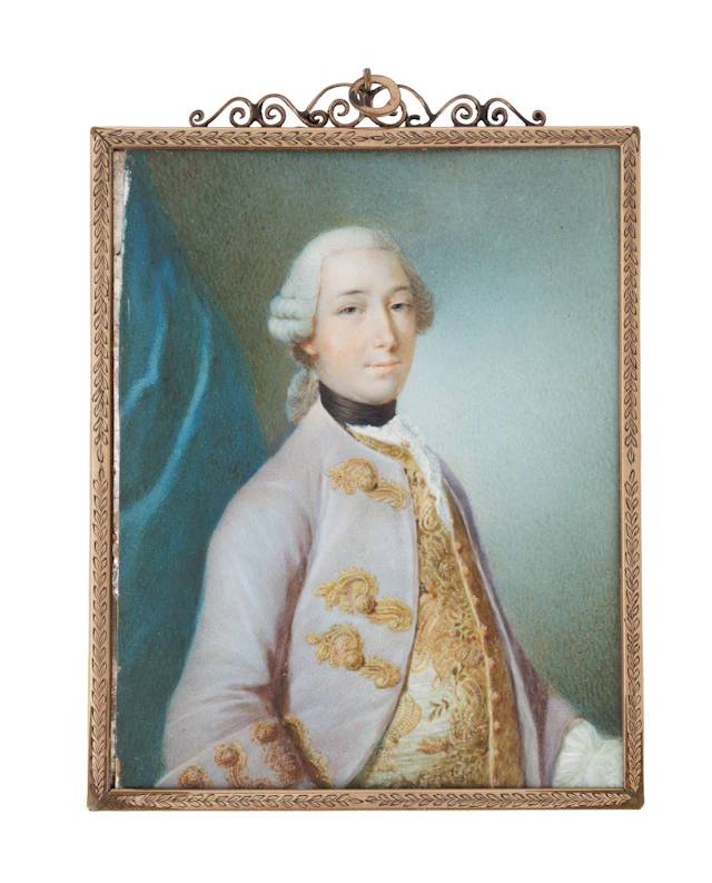 École autrichienne, vers 1770, portrait d’un gentilhomme en habit