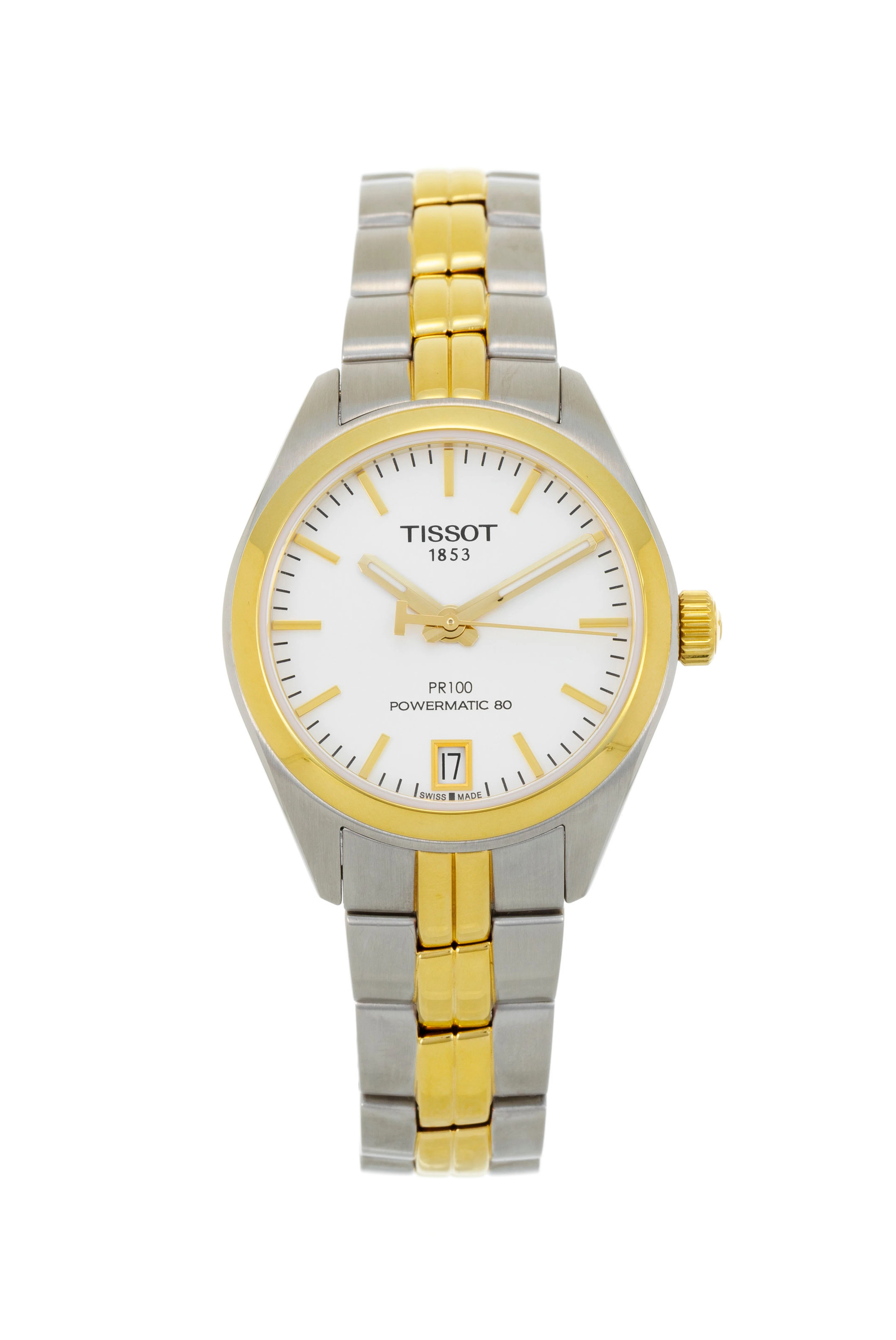 Tissot, PR100, Powermatic 80, réf. T101207 A, montre-bracelet en acier