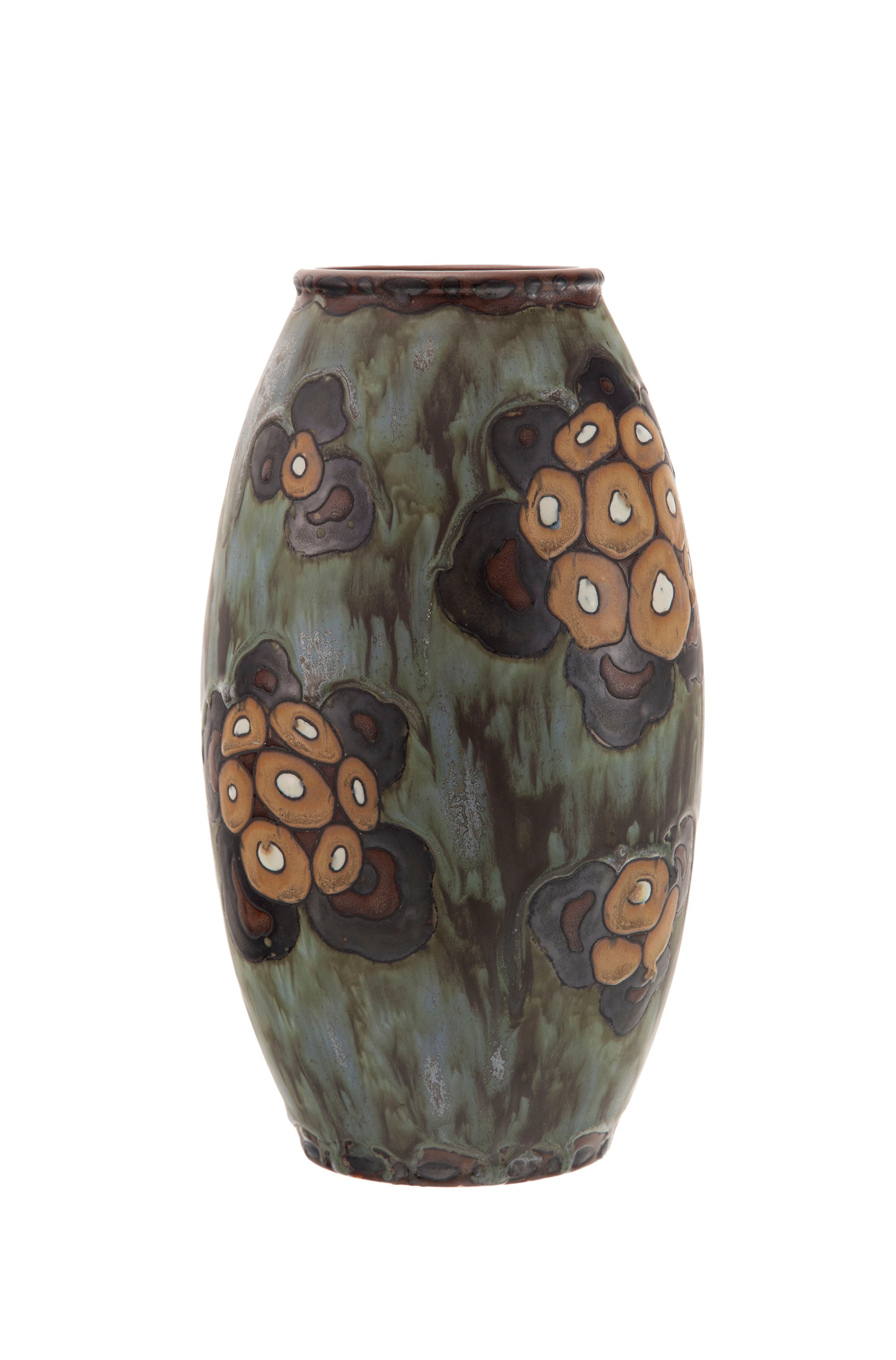 Keramis. Vase ovoïde en grès émaillé, La Louvière, Belgique, modèle