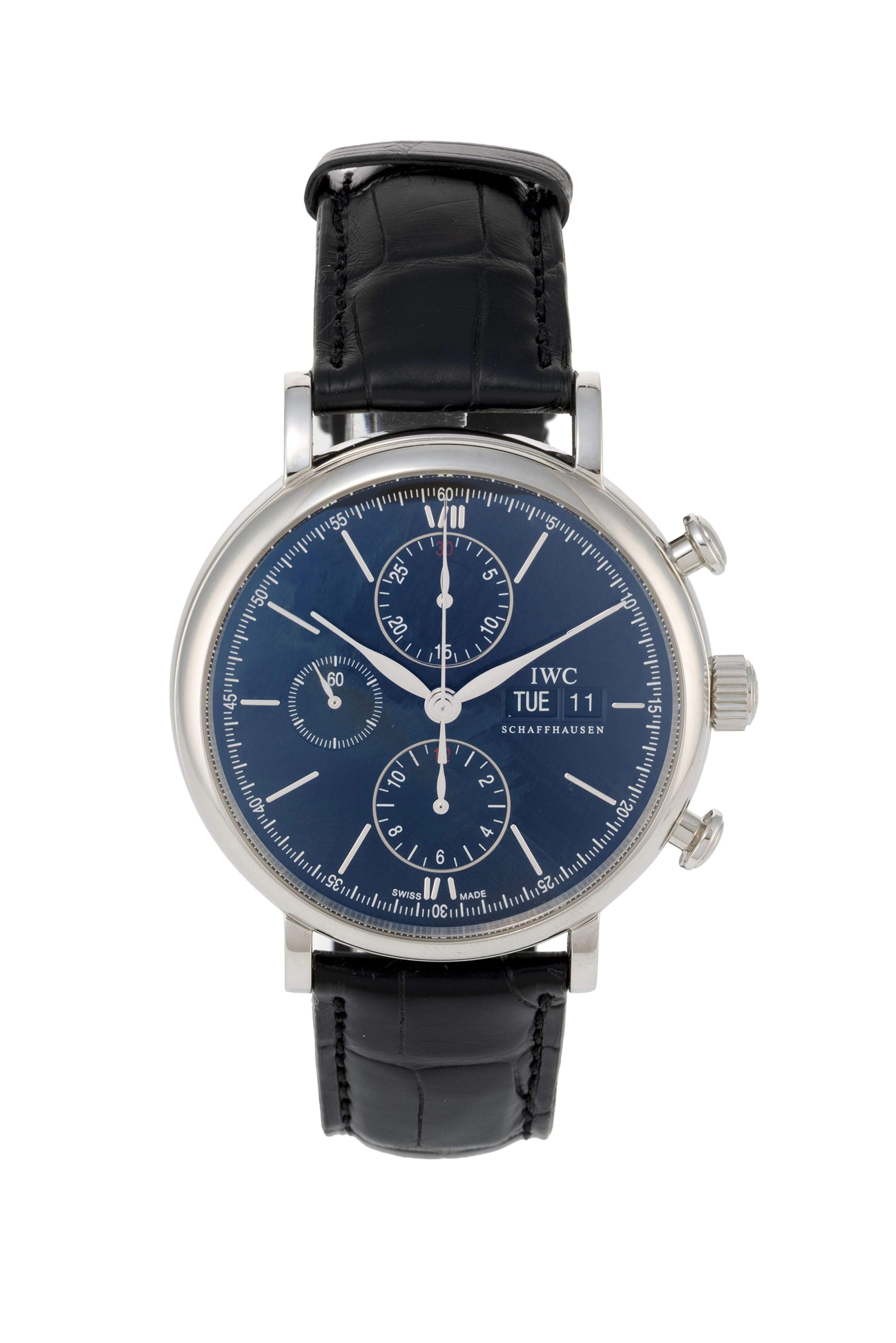IWC, Portofino, réf. IW391008, montre chronographe en acier Mouvement: