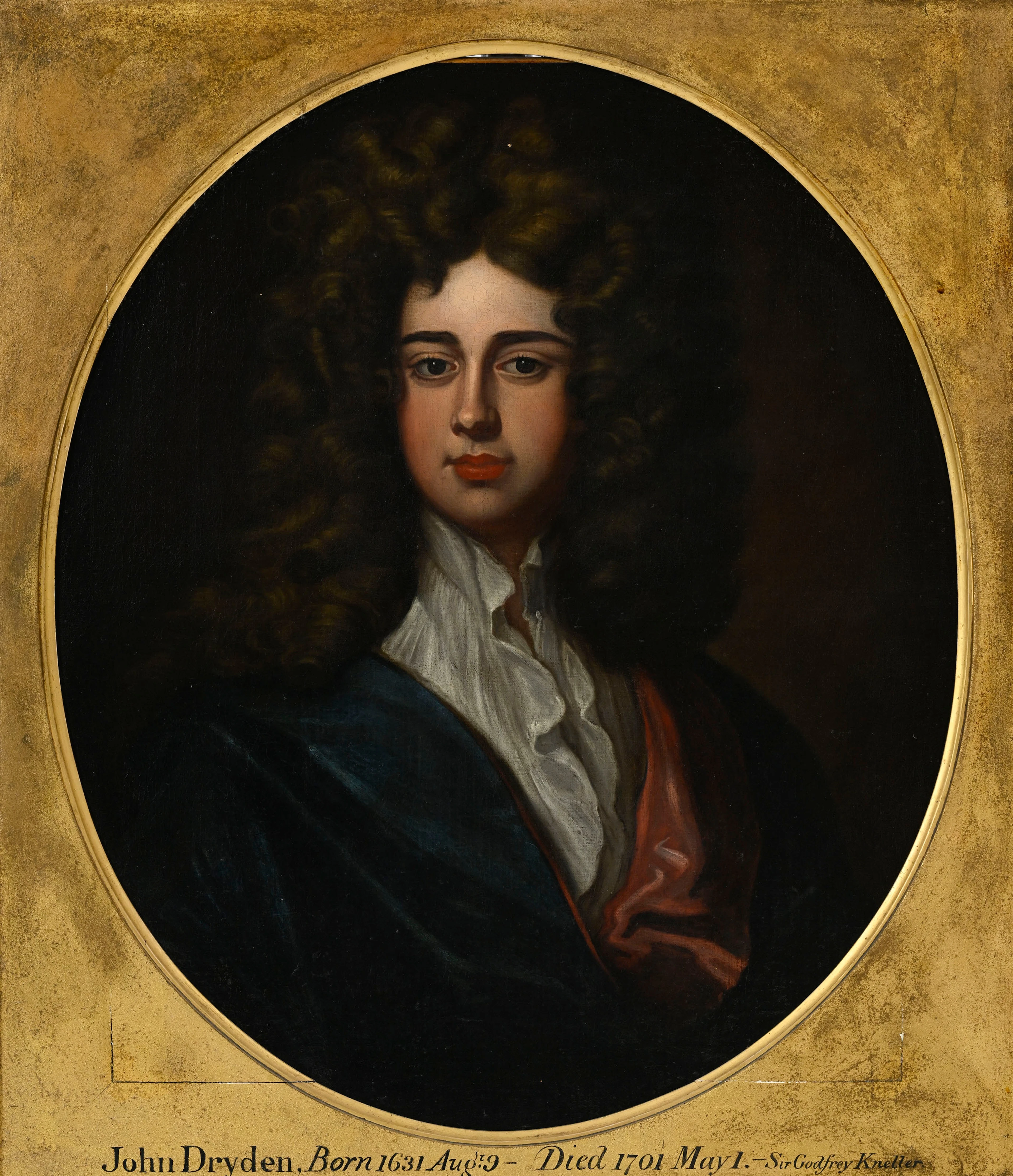 Godfrey Kneller (1646-1723), copie d'après, "Portrait de John Dryden"