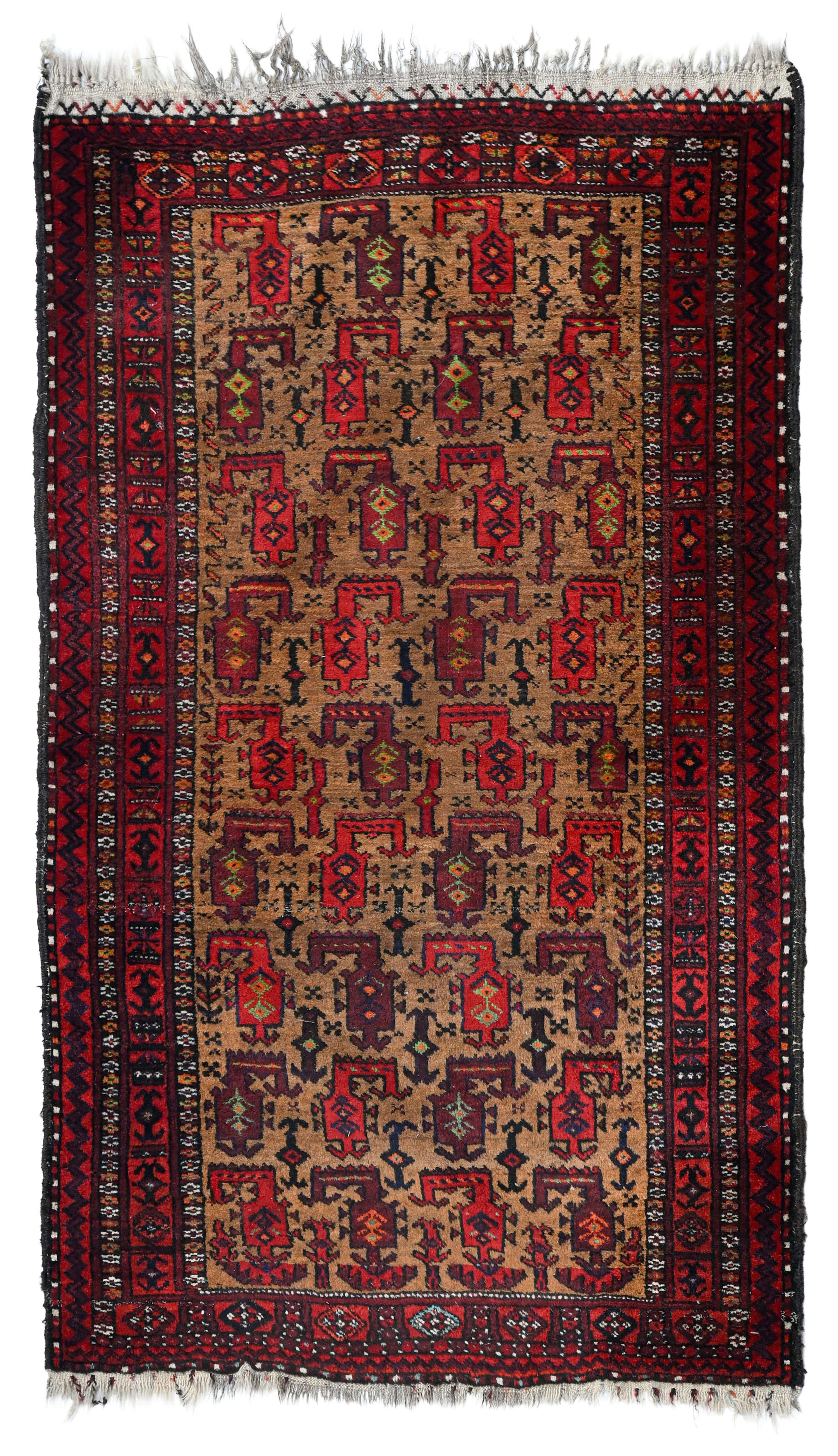 Tapis Beloutch, Iran, milieu du du XXe s., à semis de botehs stylisés