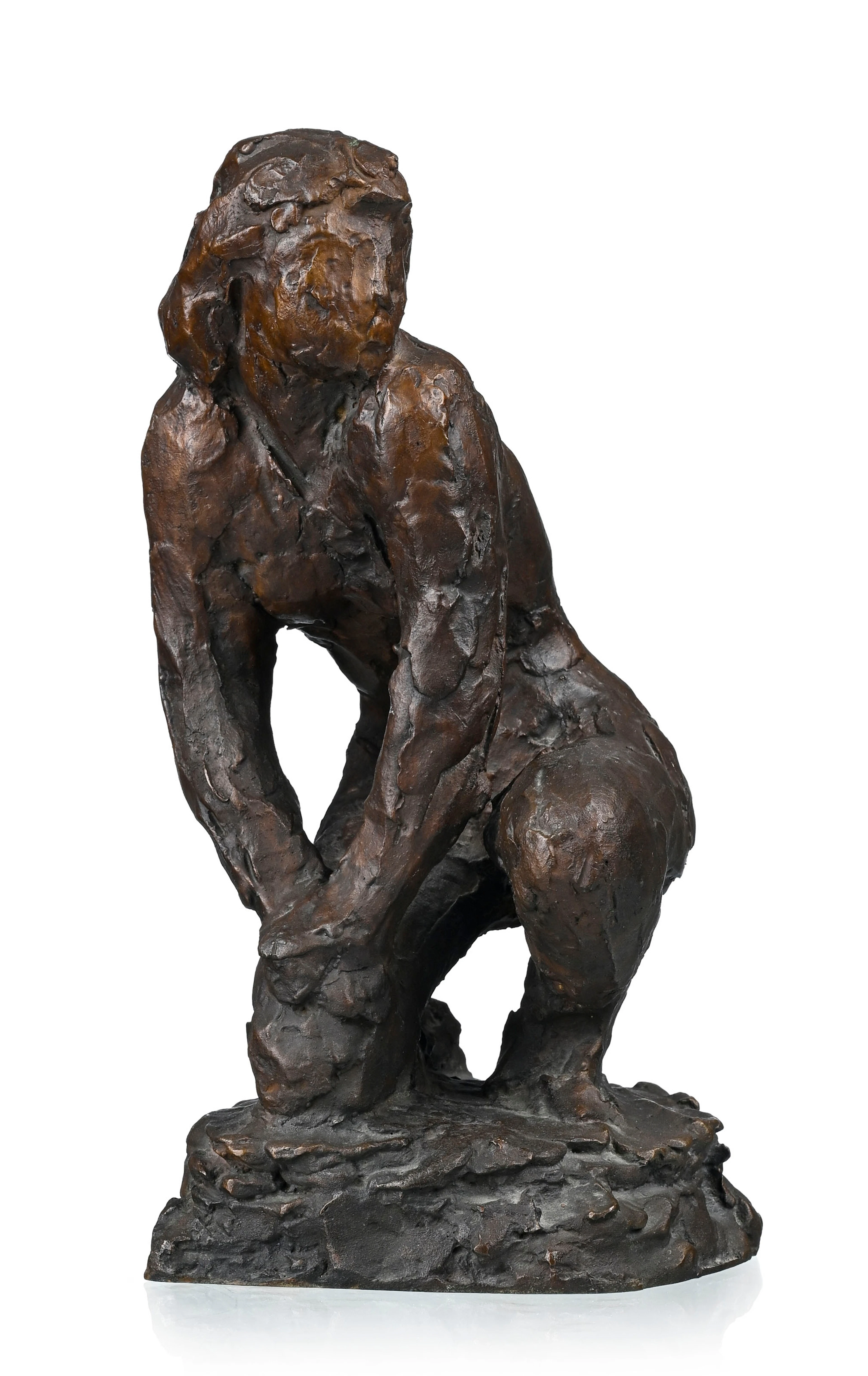Henri Paquet (1898-1975), Femme agenouillée, sculpture en bronze