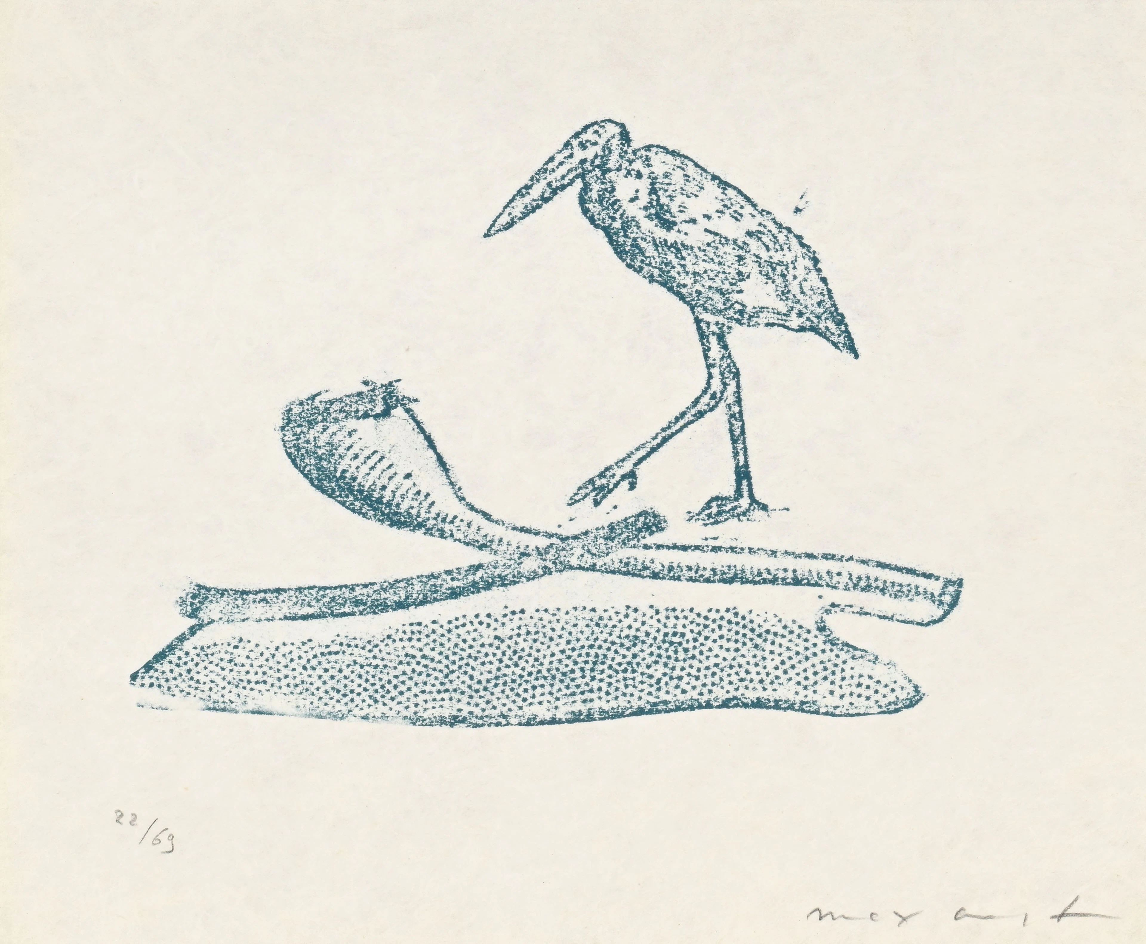 Max Ernst (1891-1976), "Zu: Lewis Carols Wunderhorn", lithographie