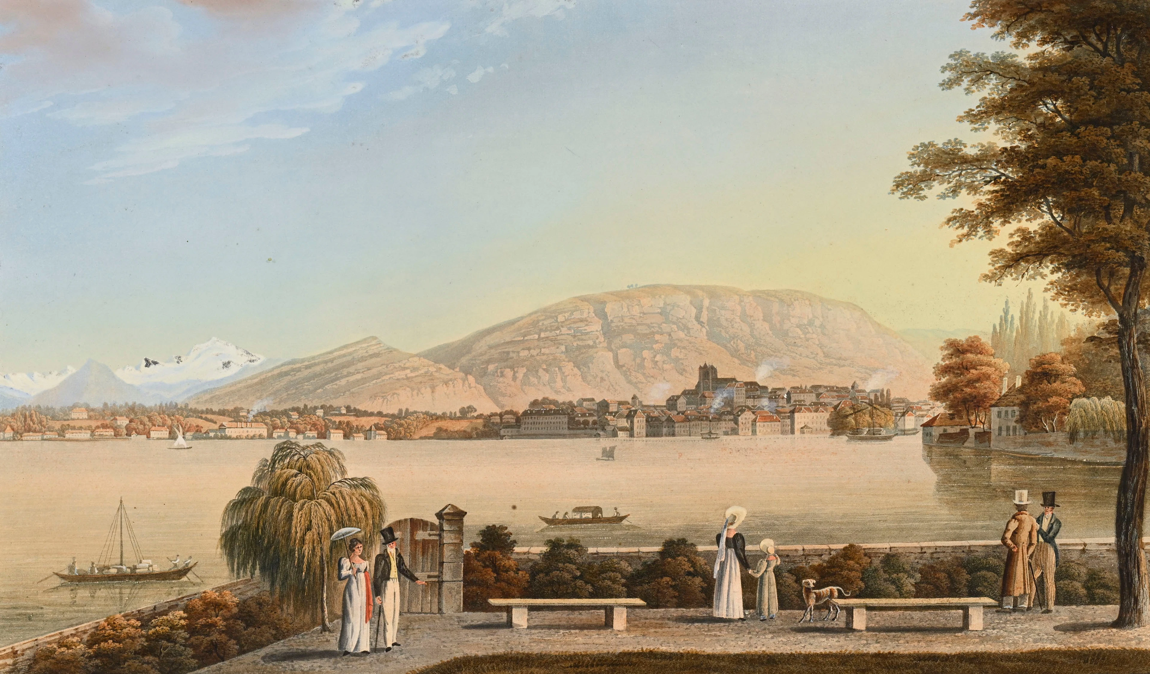Johann Peter Lamy (1790-1840) , "Vue panoramique de Genève, prise
