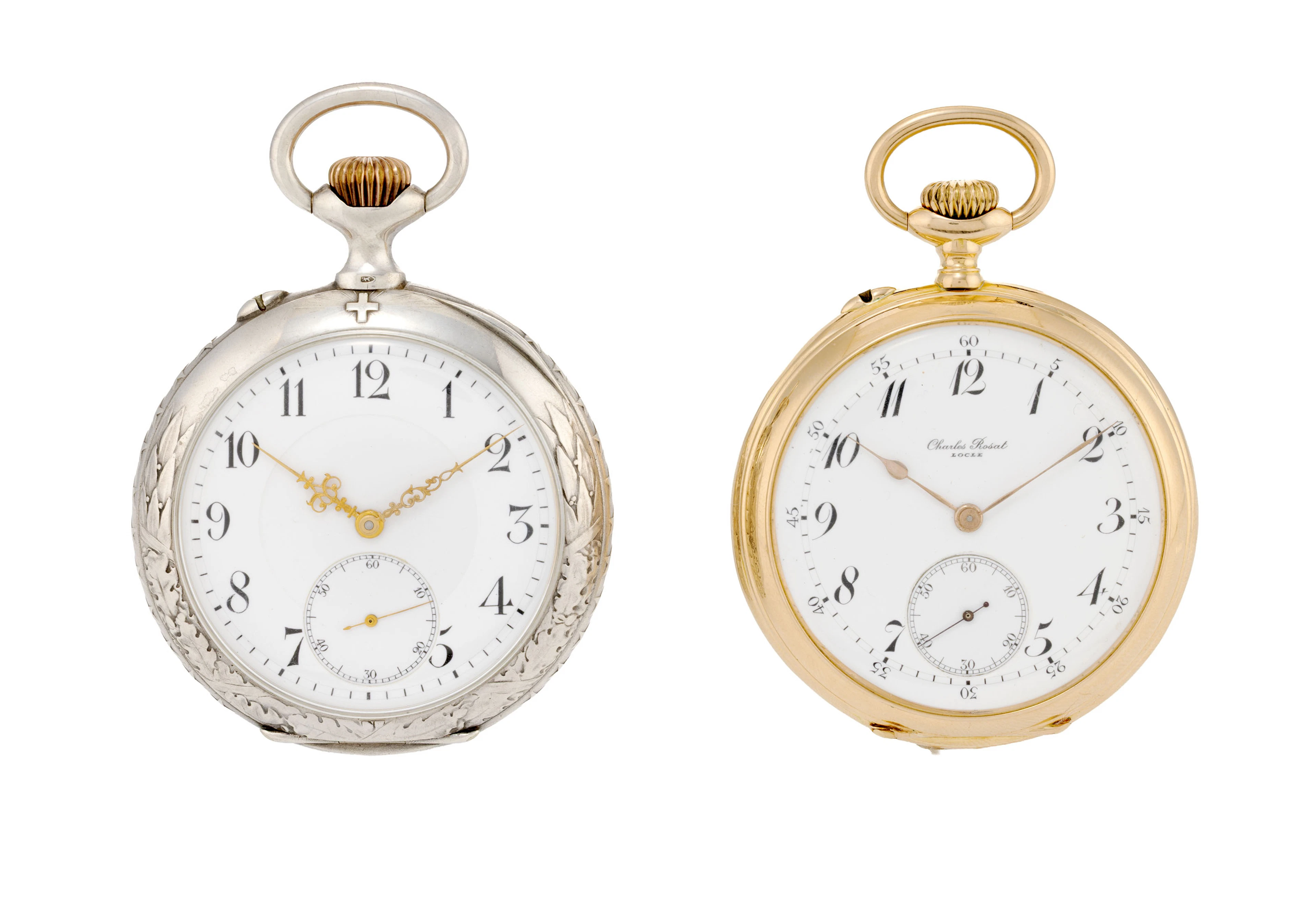 Lot de 2 montres de poche petites secondes, Pour le Tir Fédéral, Zurich