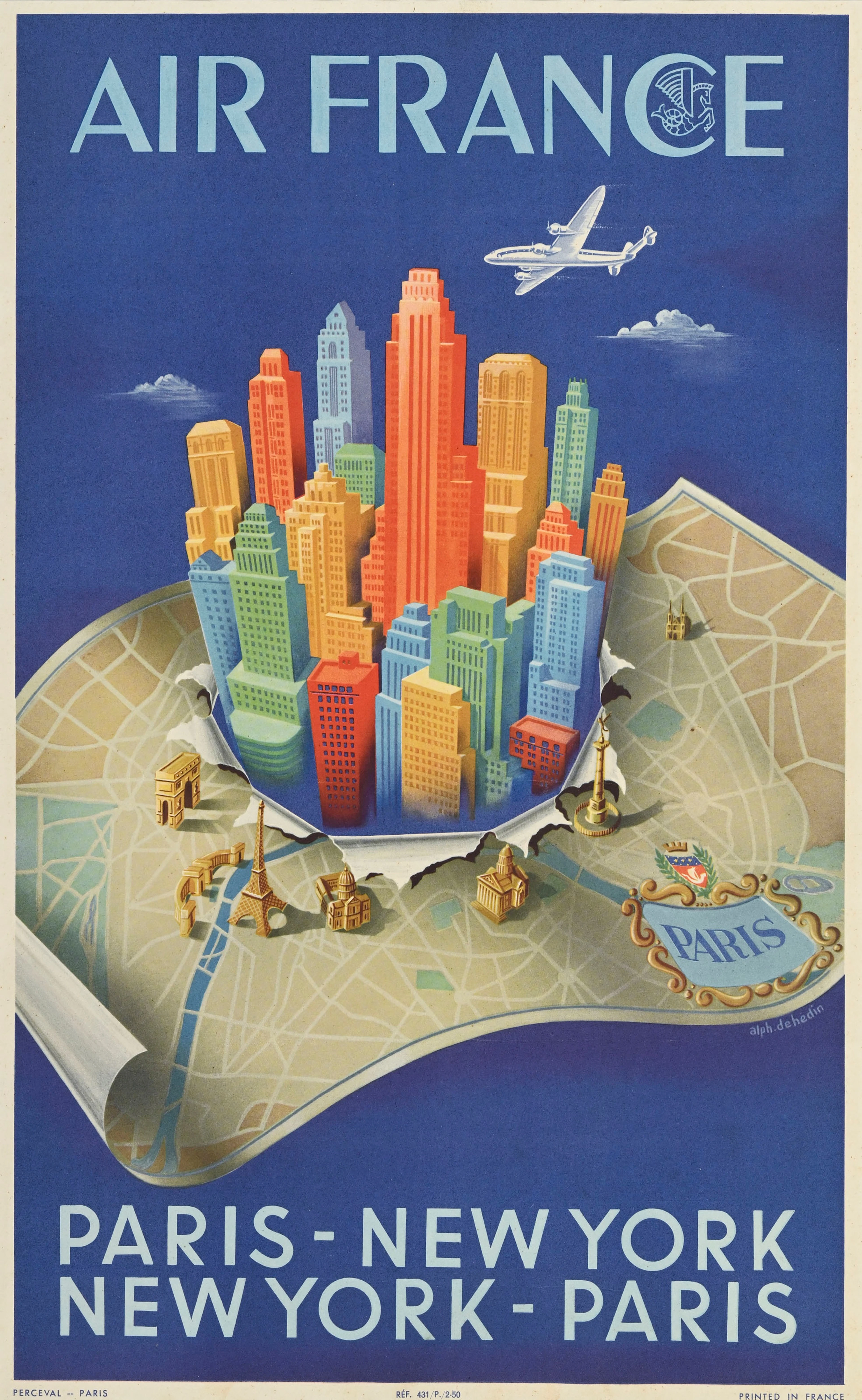Alphonse DEHEDIN, Air France Paris-New York New-York-Paris, circa