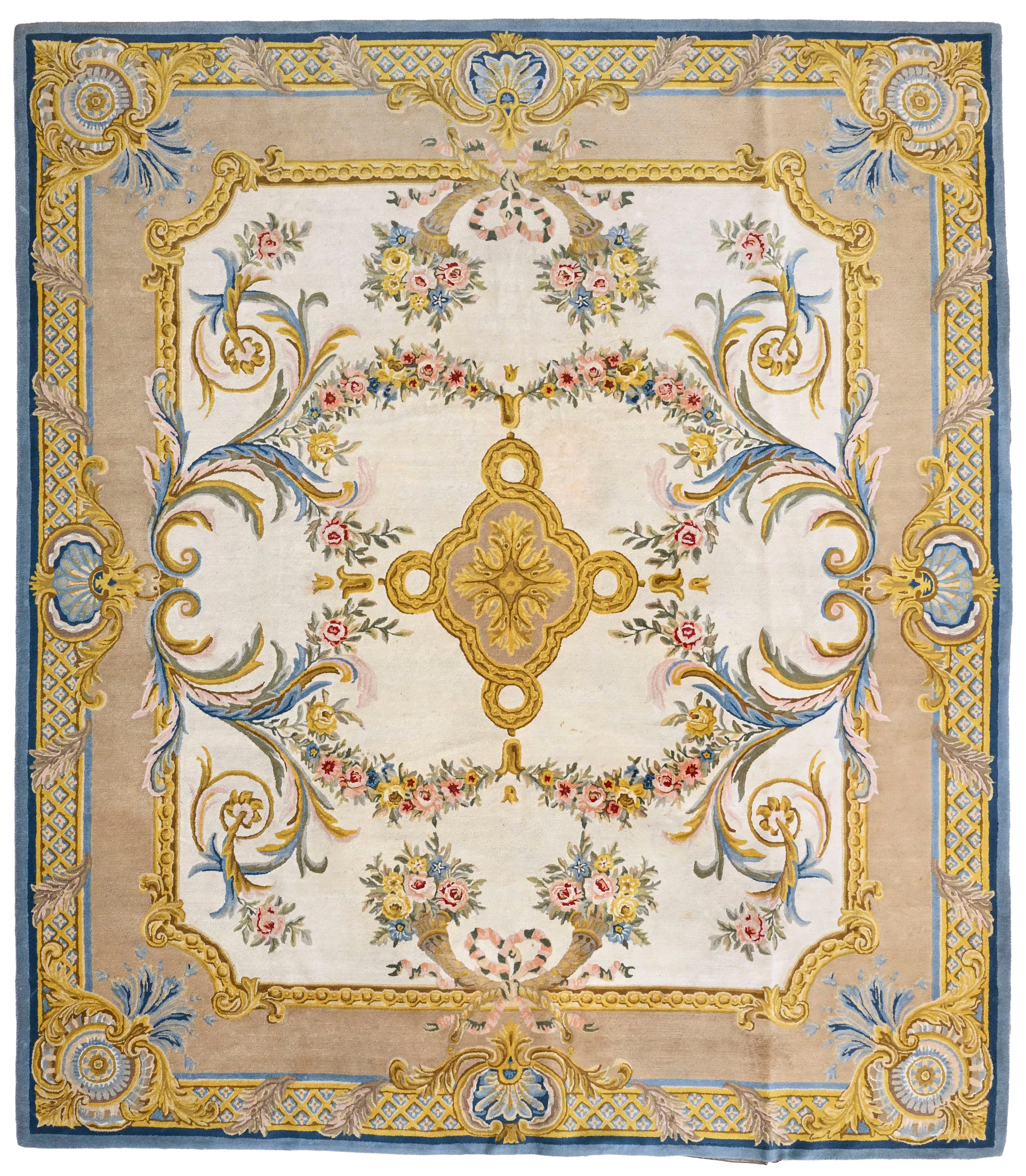 Tapis dans le goût de la Savonnerie, 2ème moitié du XXe s., à médaillon