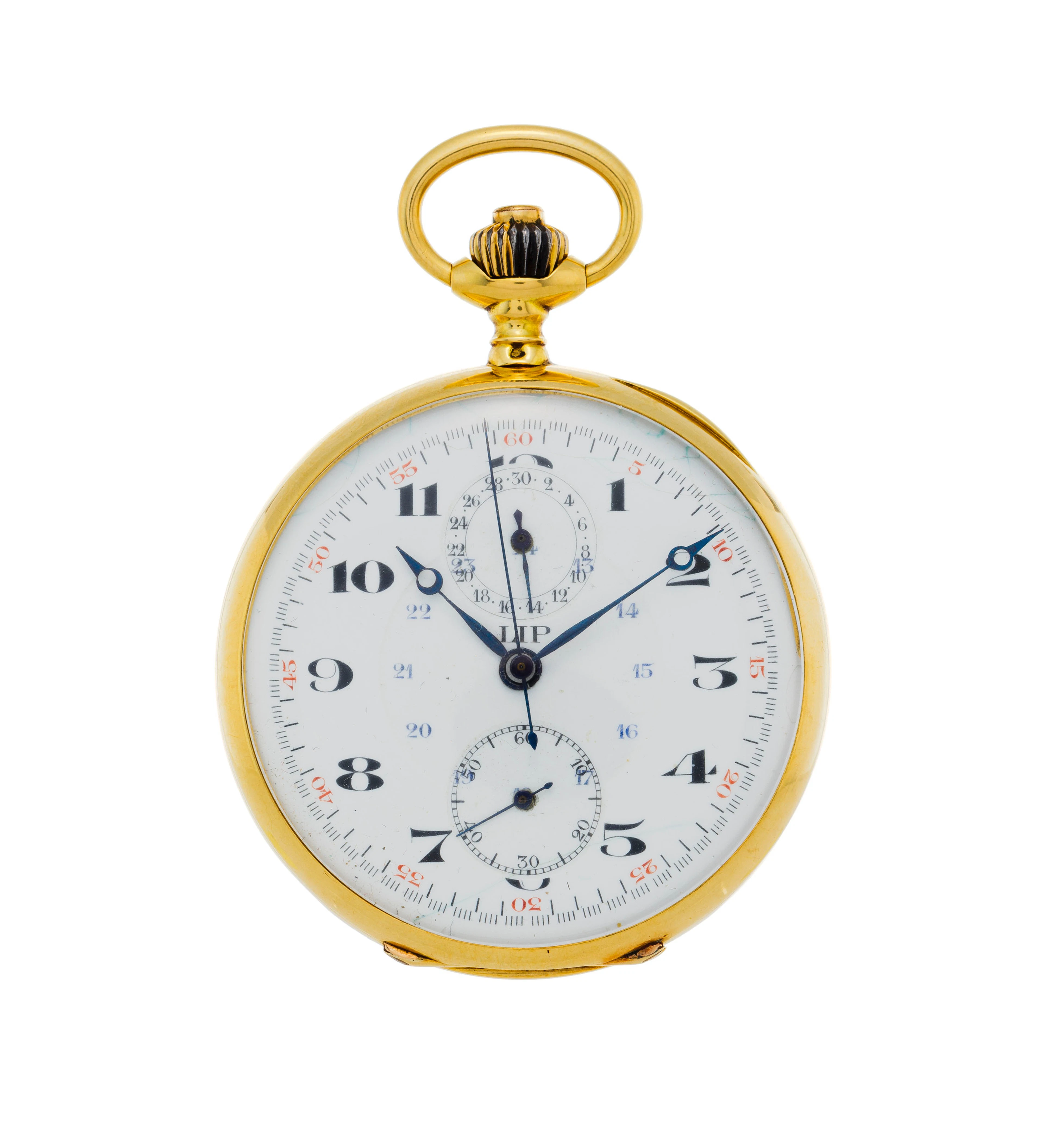 Lip, montre de poche chronographe en or 750 Mouvement: mécanique Boîtier: